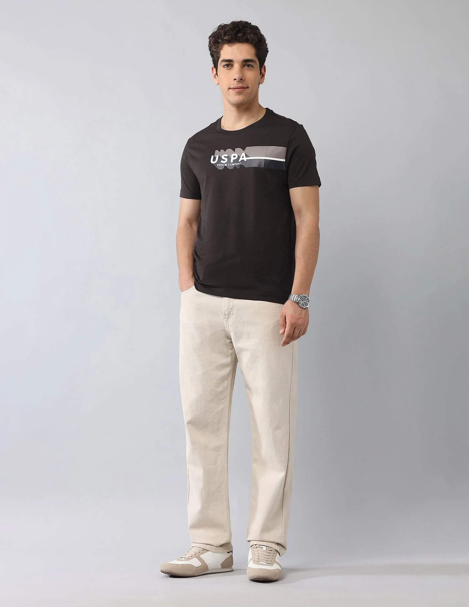 Muscle Fit Brand Printed T-Shirt - Image 3