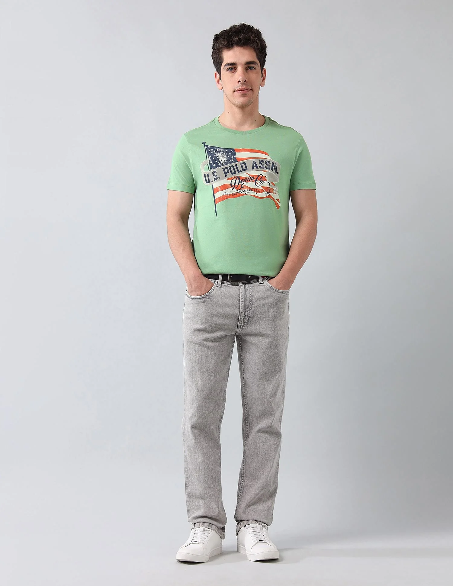 Muscle Fit Brand Printed T-Shirt - Image 3
