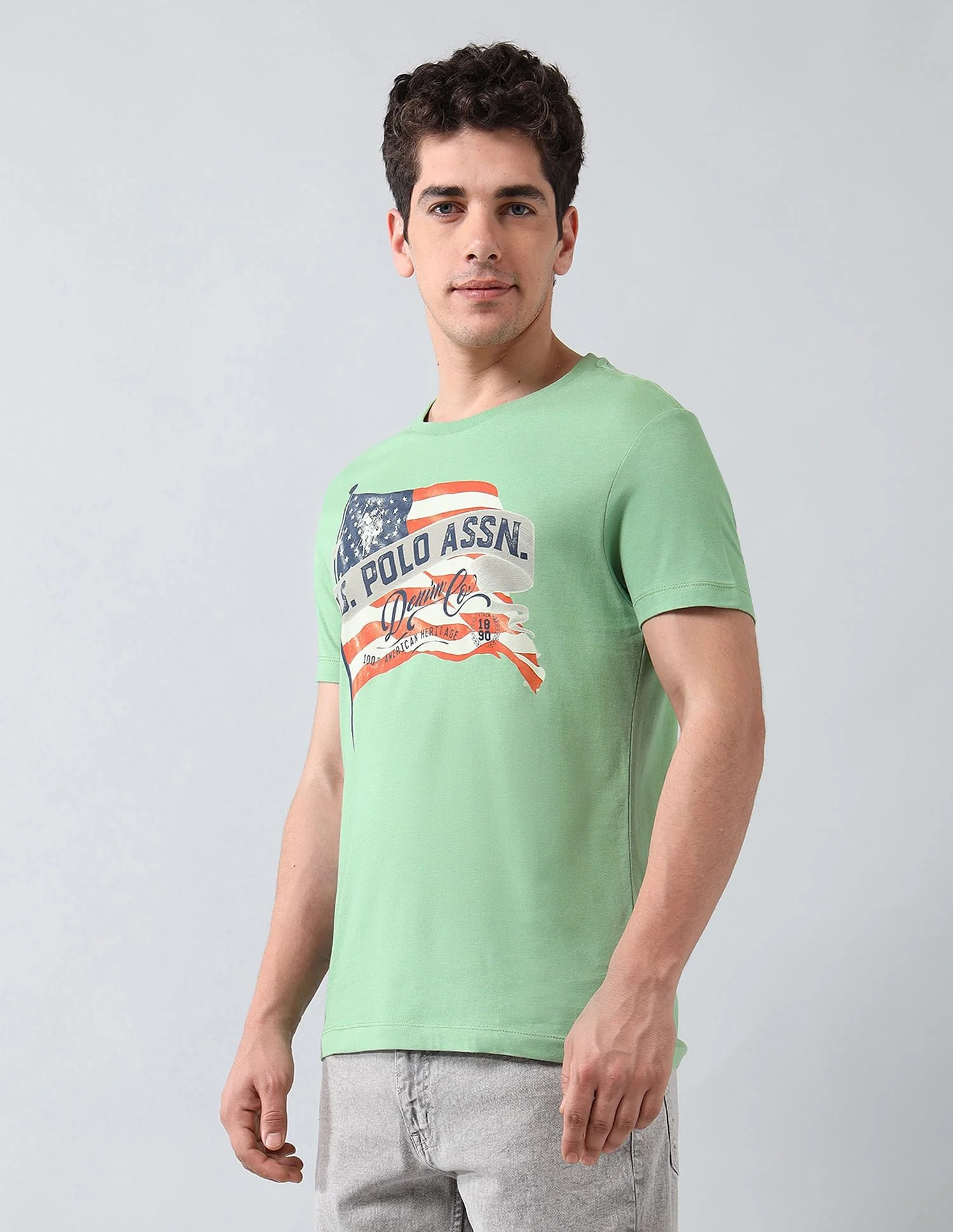 Muscle Fit Brand Printed T-Shirt - Image 4