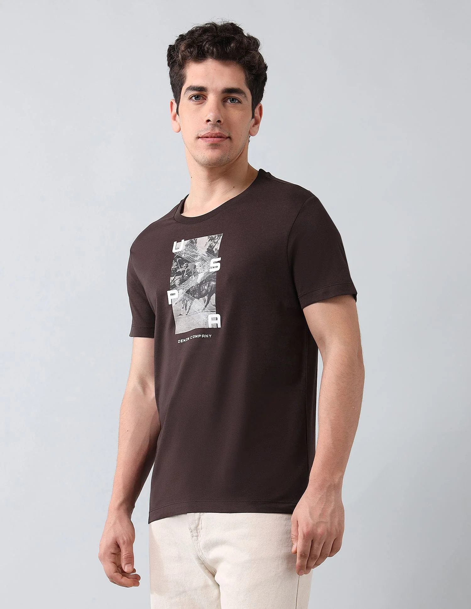 Muscle Fit Brand Printed T-Shirt - Image 4