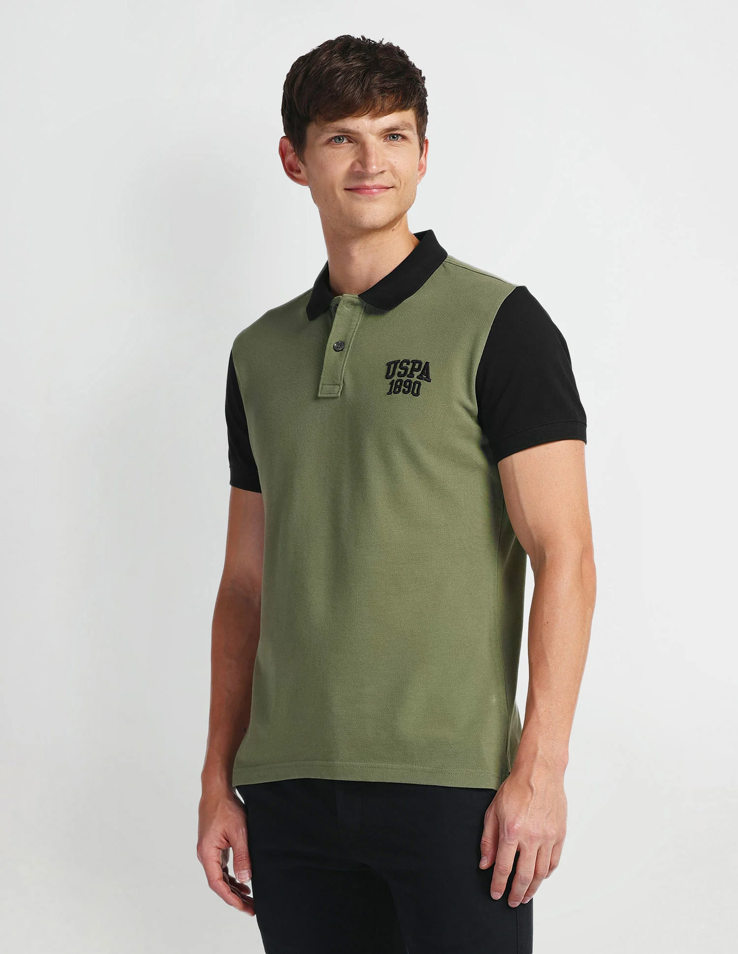 Muscle Fit Colour Block Polo Shirt - Image 4