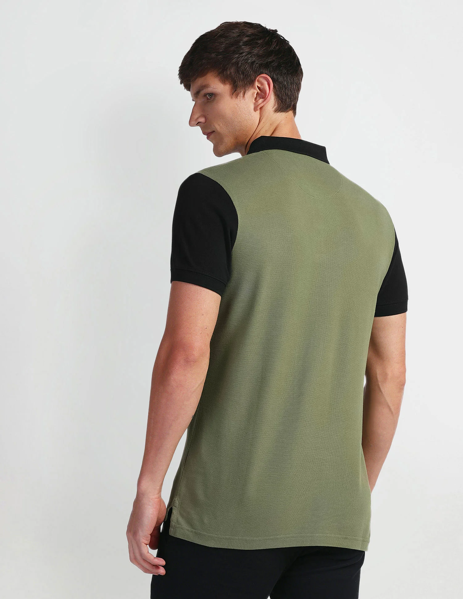 Muscle Fit Colour Block Polo Shirt - Image 5