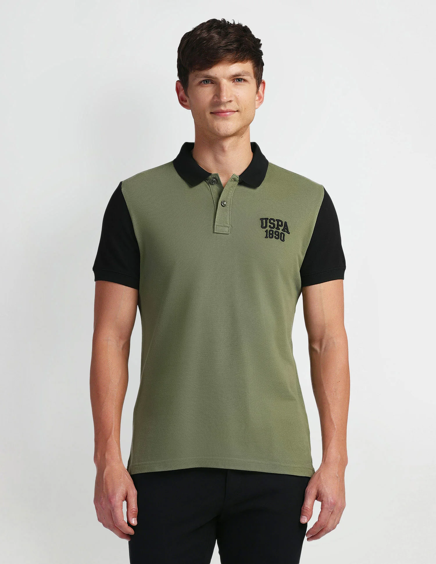Muscle Fit Colour Block Polo Shirt - Image 6