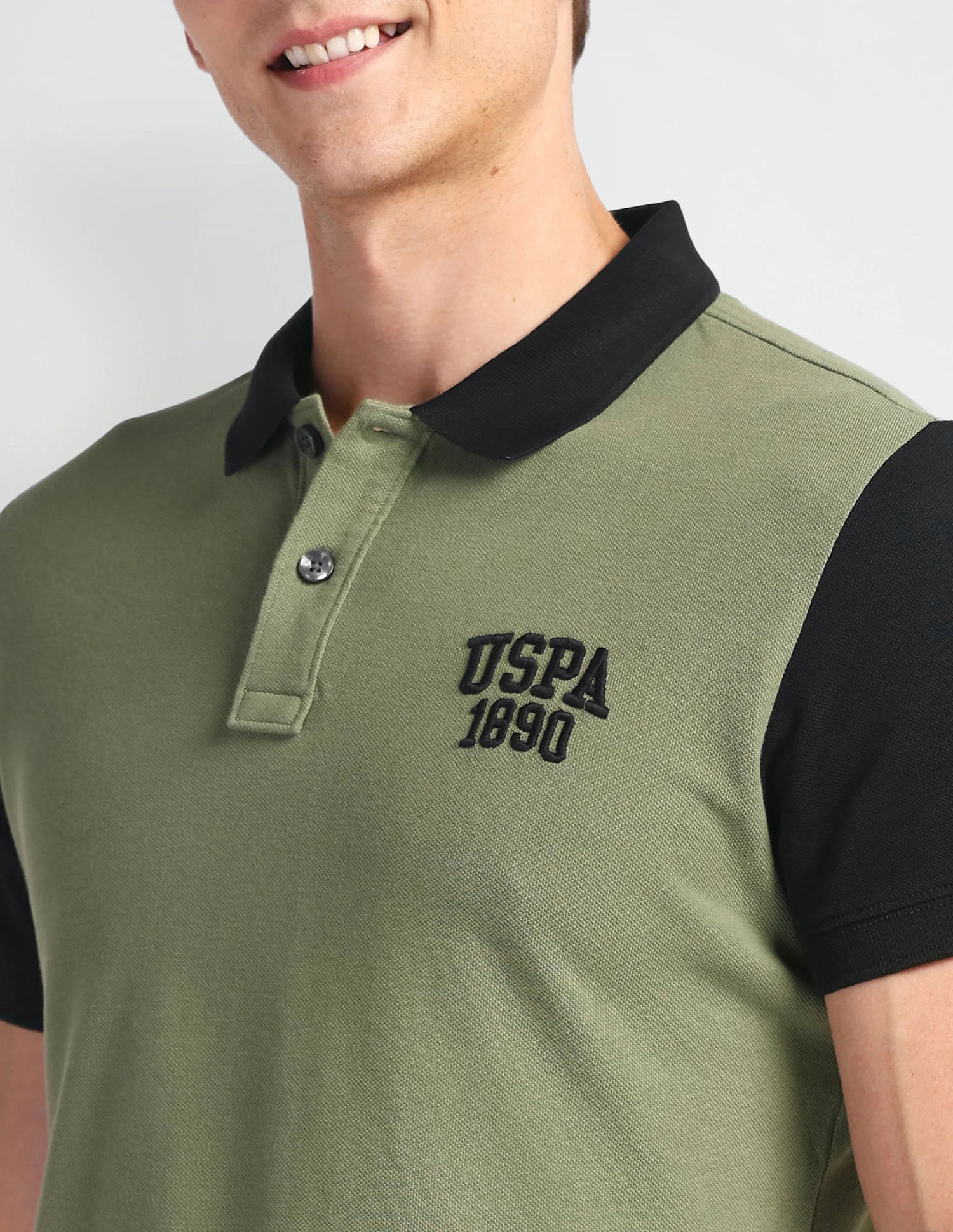 Muscle Fit Colour Block Polo Shirt - Image 7