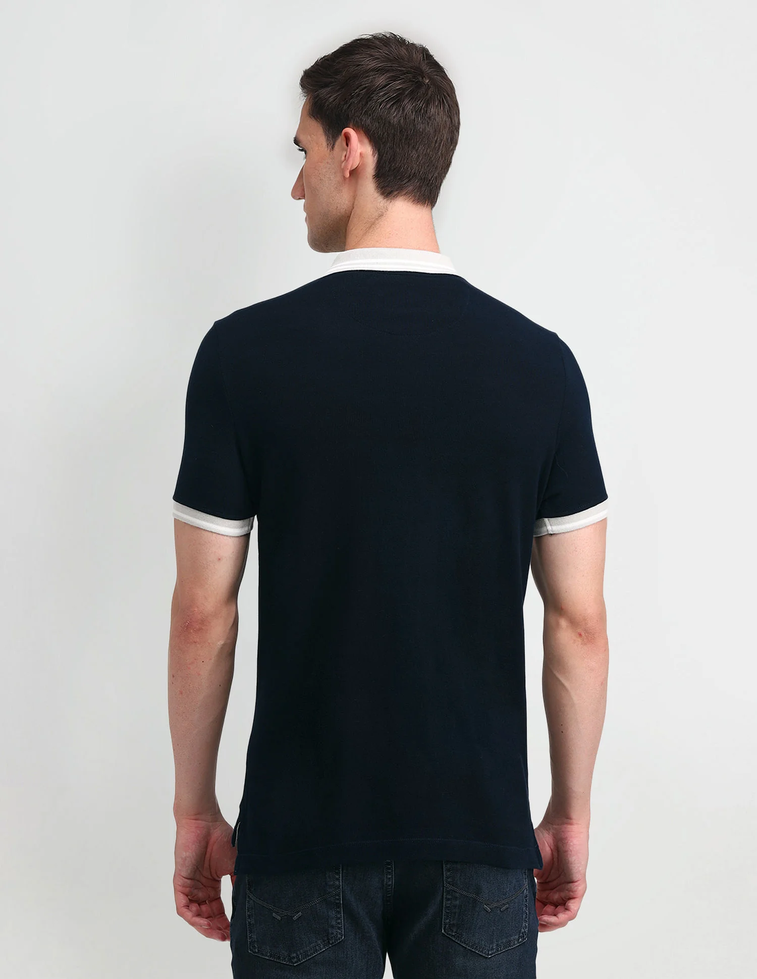 Muscle Fit Colour Block Polo Shirt - Image 5