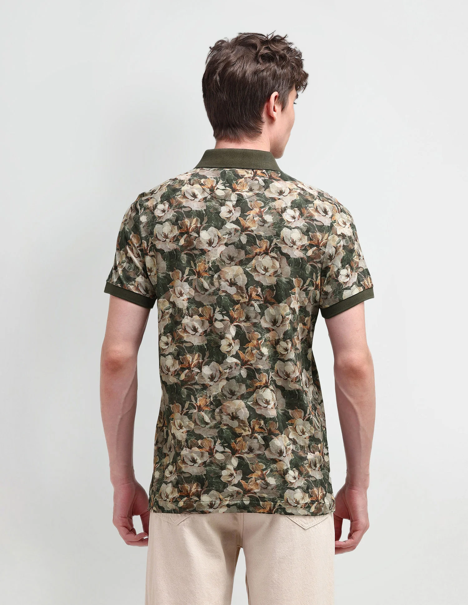 Muscle Fit Floral Polo Shirt - Image 5