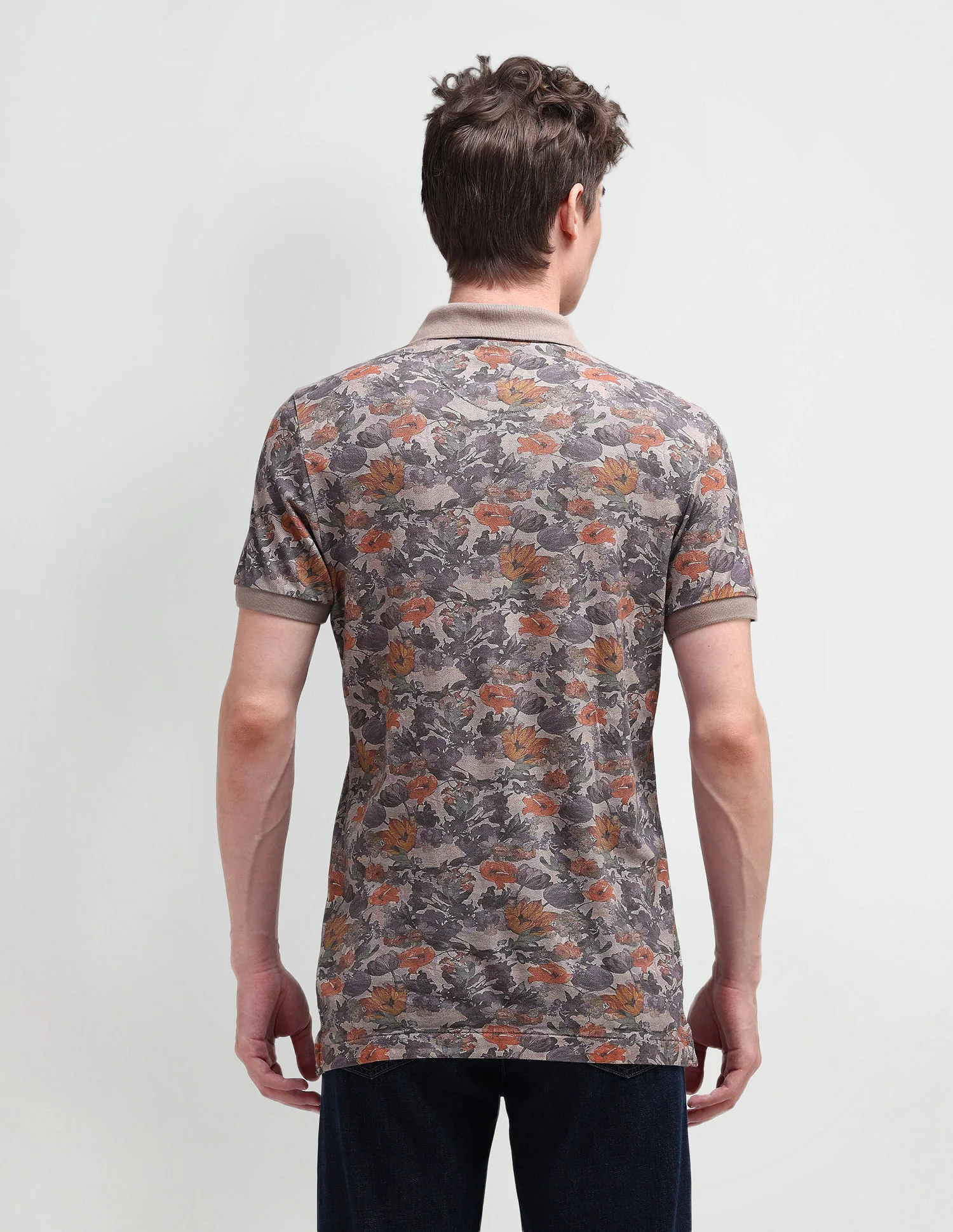 Muscle Fit Floral Polo Shirt - Image 5
