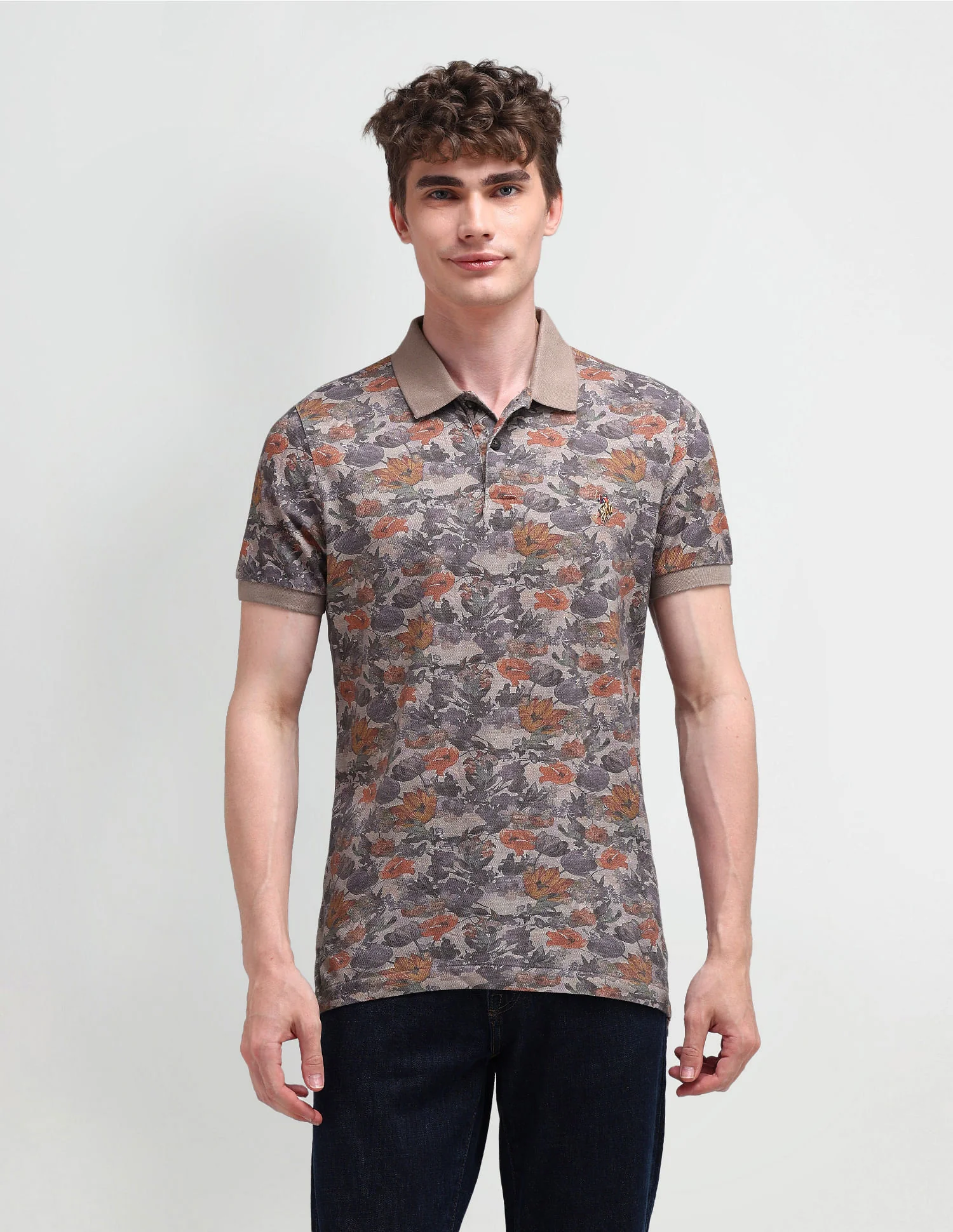 Muscle Fit Floral Polo Shirt - Image 6