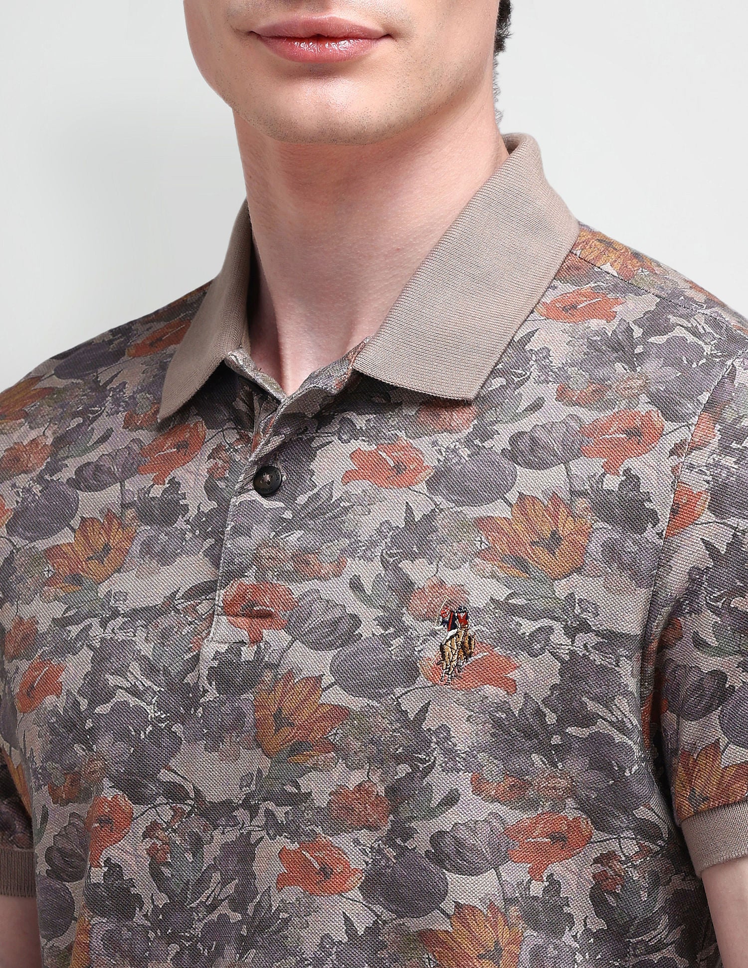 Muscle Fit Floral Polo Shirt - Image 7