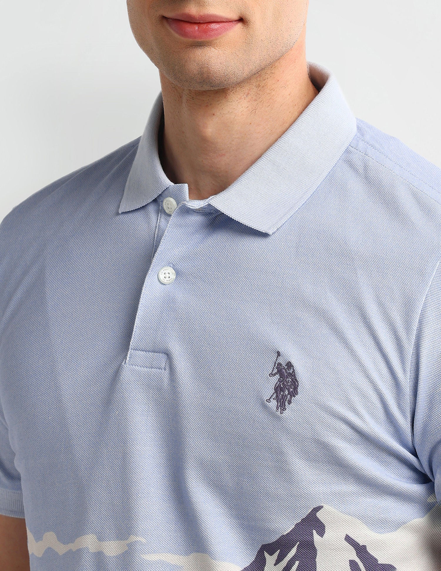 Muscle Fit Graphic Cotton Polo Shirt - Image 7