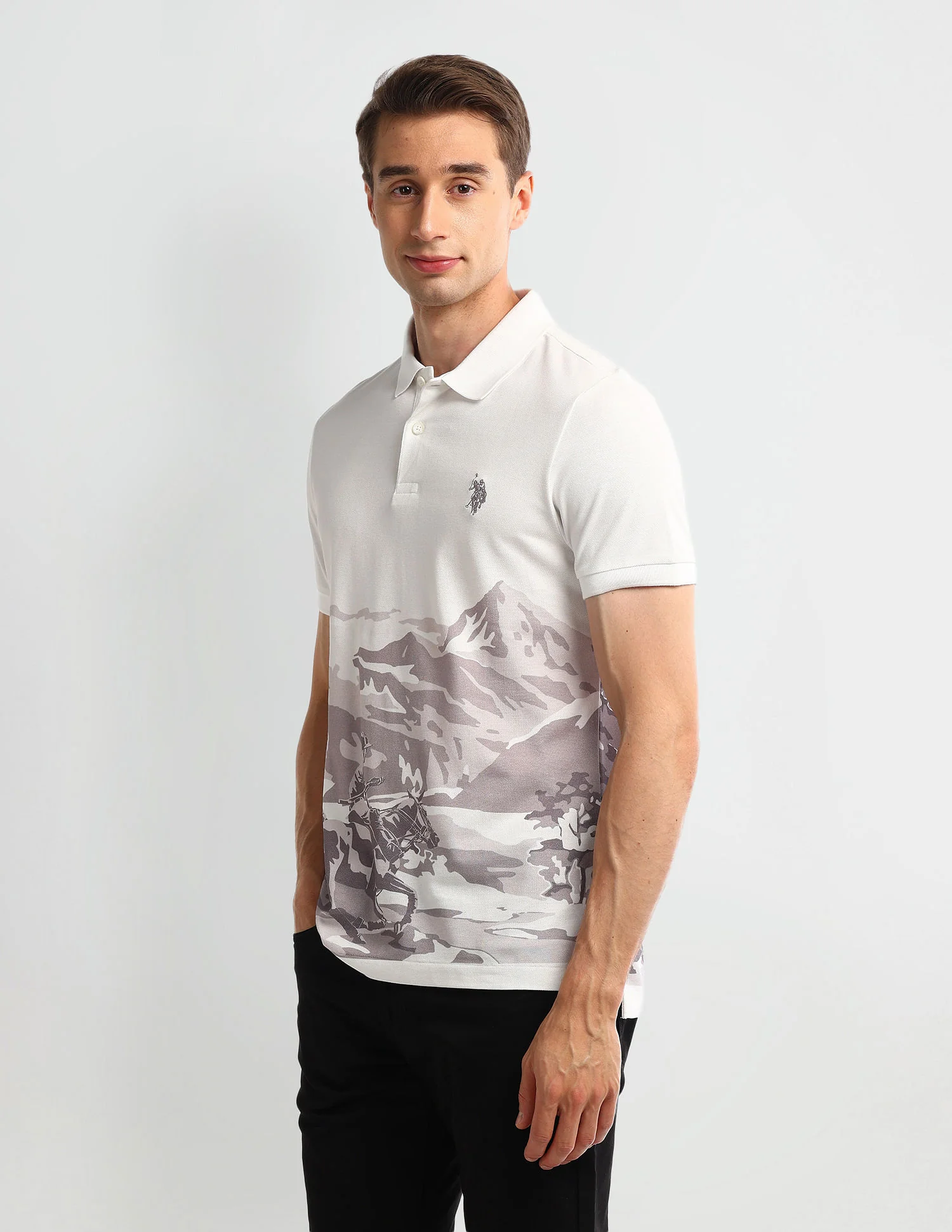 Muscle Fit Graphic Polo Shirt - Image 4