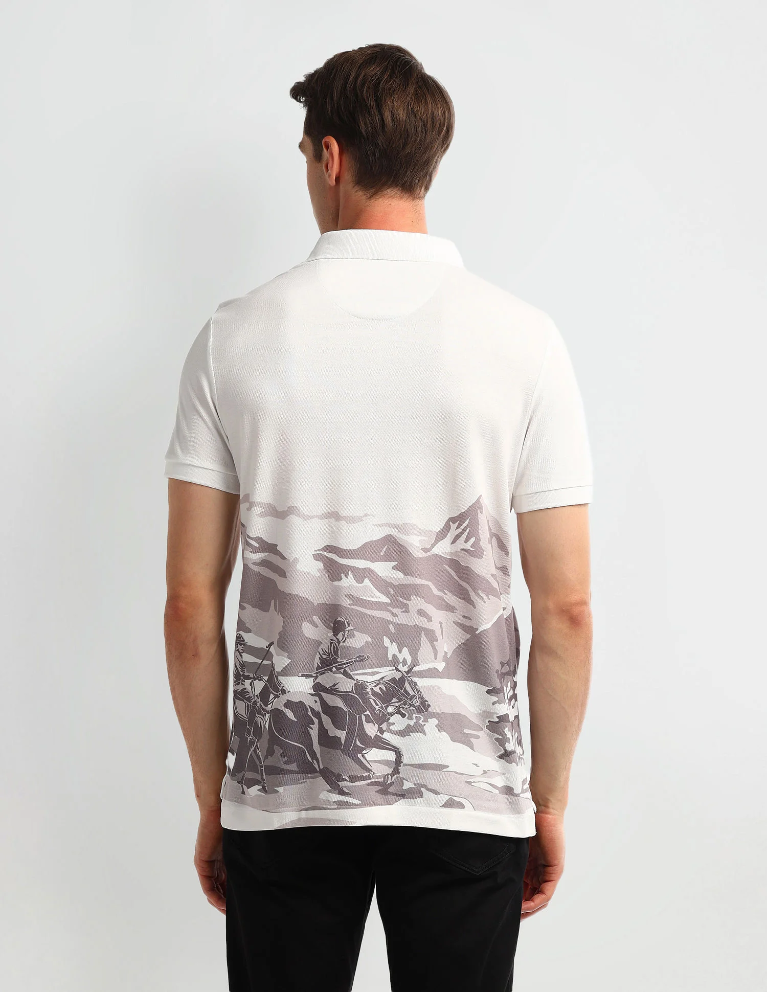 Muscle Fit Graphic Polo Shirt - Image 5