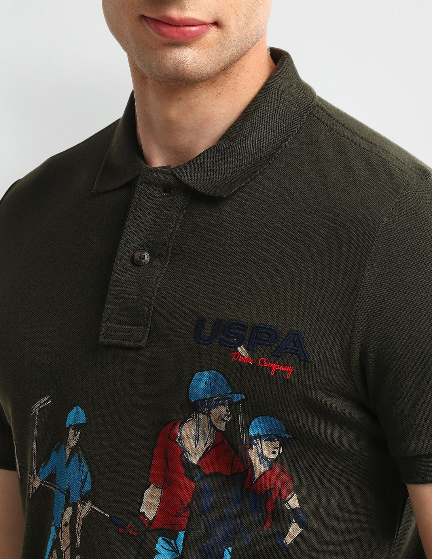 Muscle Fit Graphic Polo Shirt - Image 7