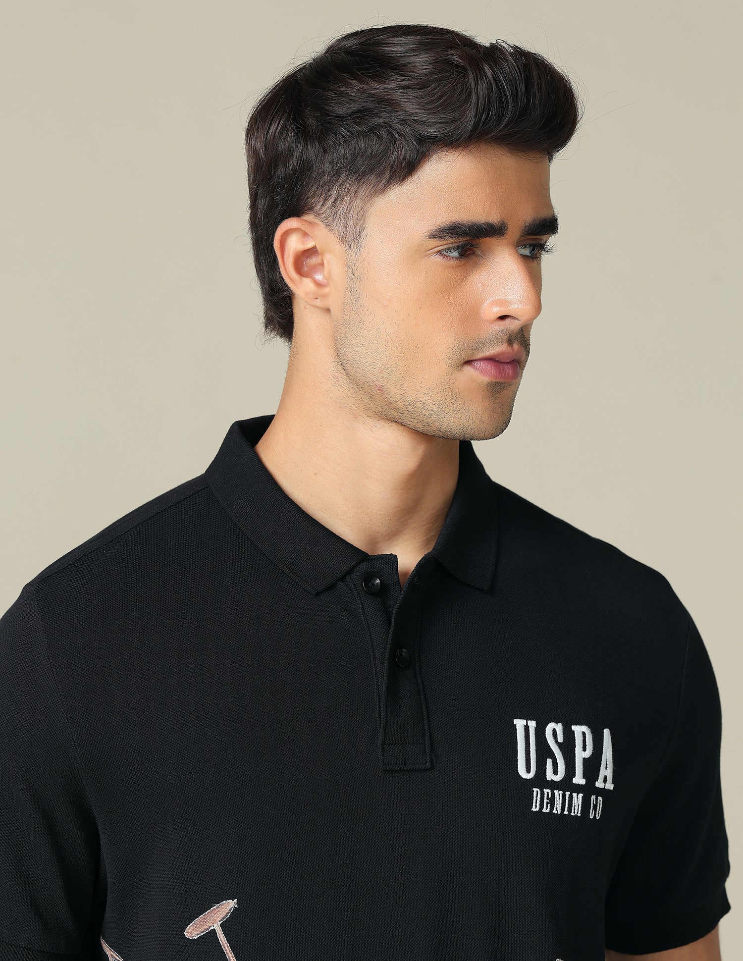 Muscle Fit Graphic Printed Polo Shirt - Image 7