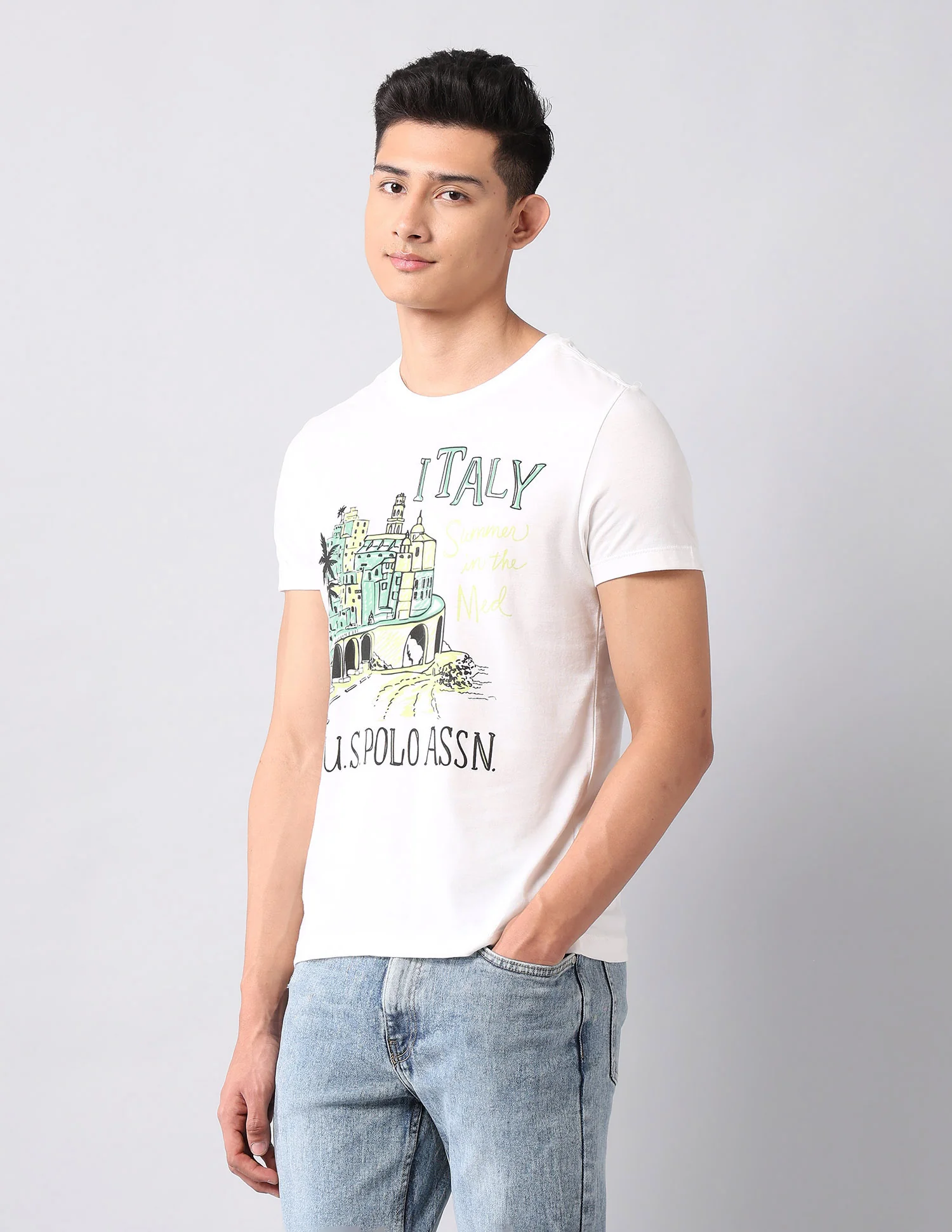 Muscle Fit Graphic Printed T-Shirt - Image 4