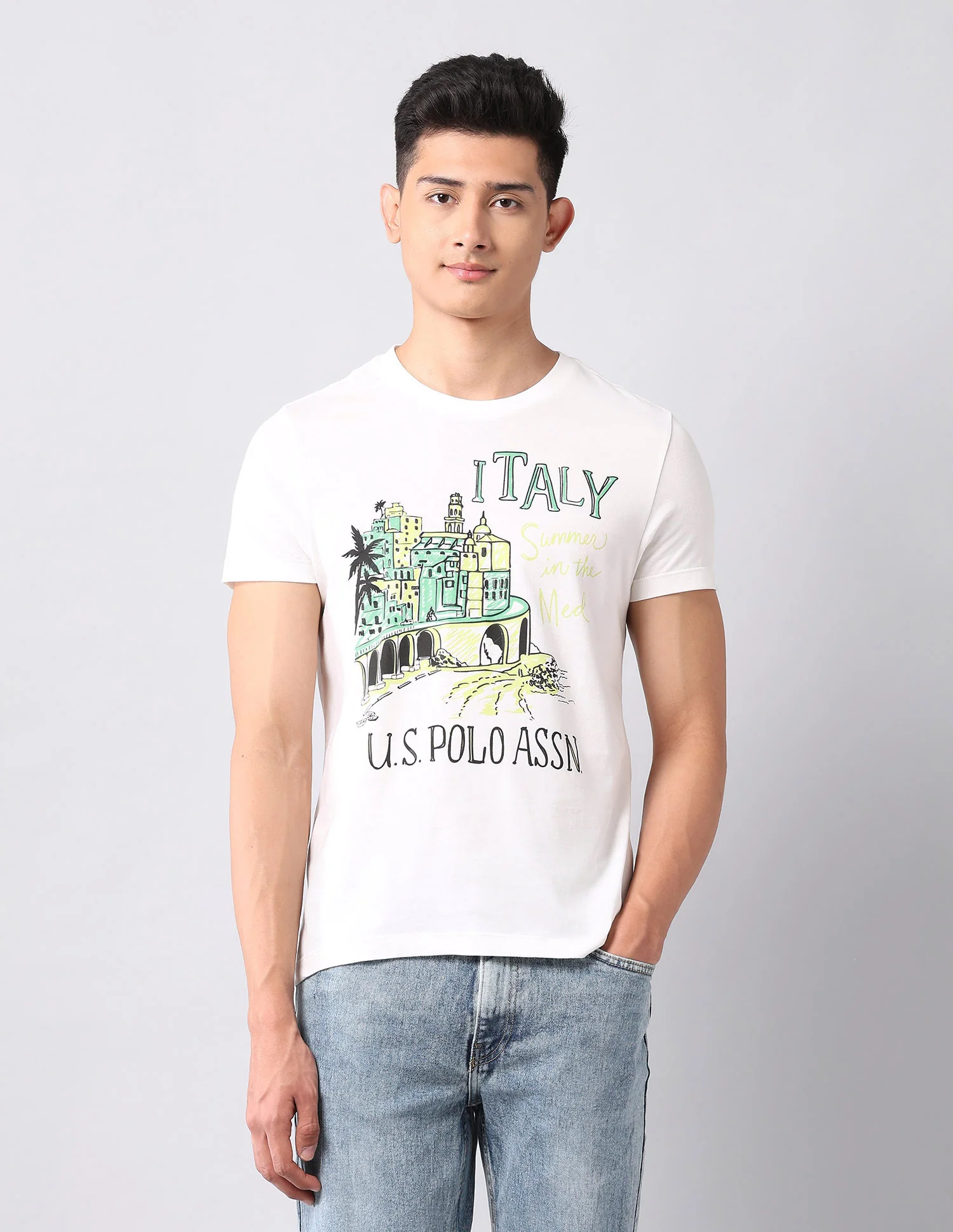 Muscle Fit Graphic Printed T-Shirt - Image 6