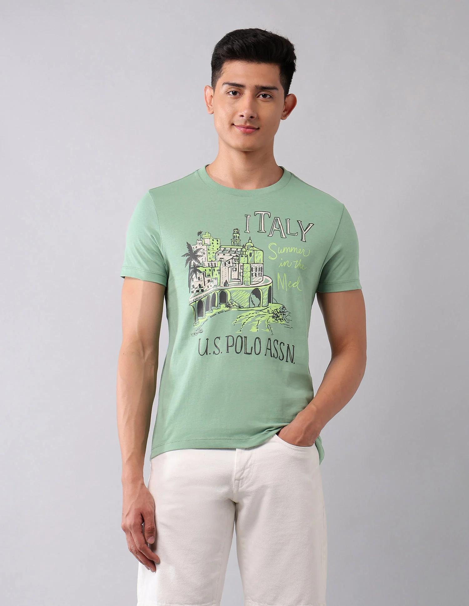 Muscle Fit Graphic Printed T-Shirt - Image 6