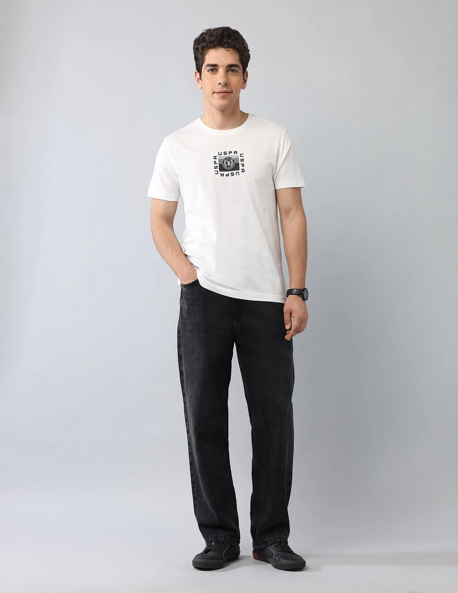 Muscle Fit Graphic Printed T-Shirt - Image 3