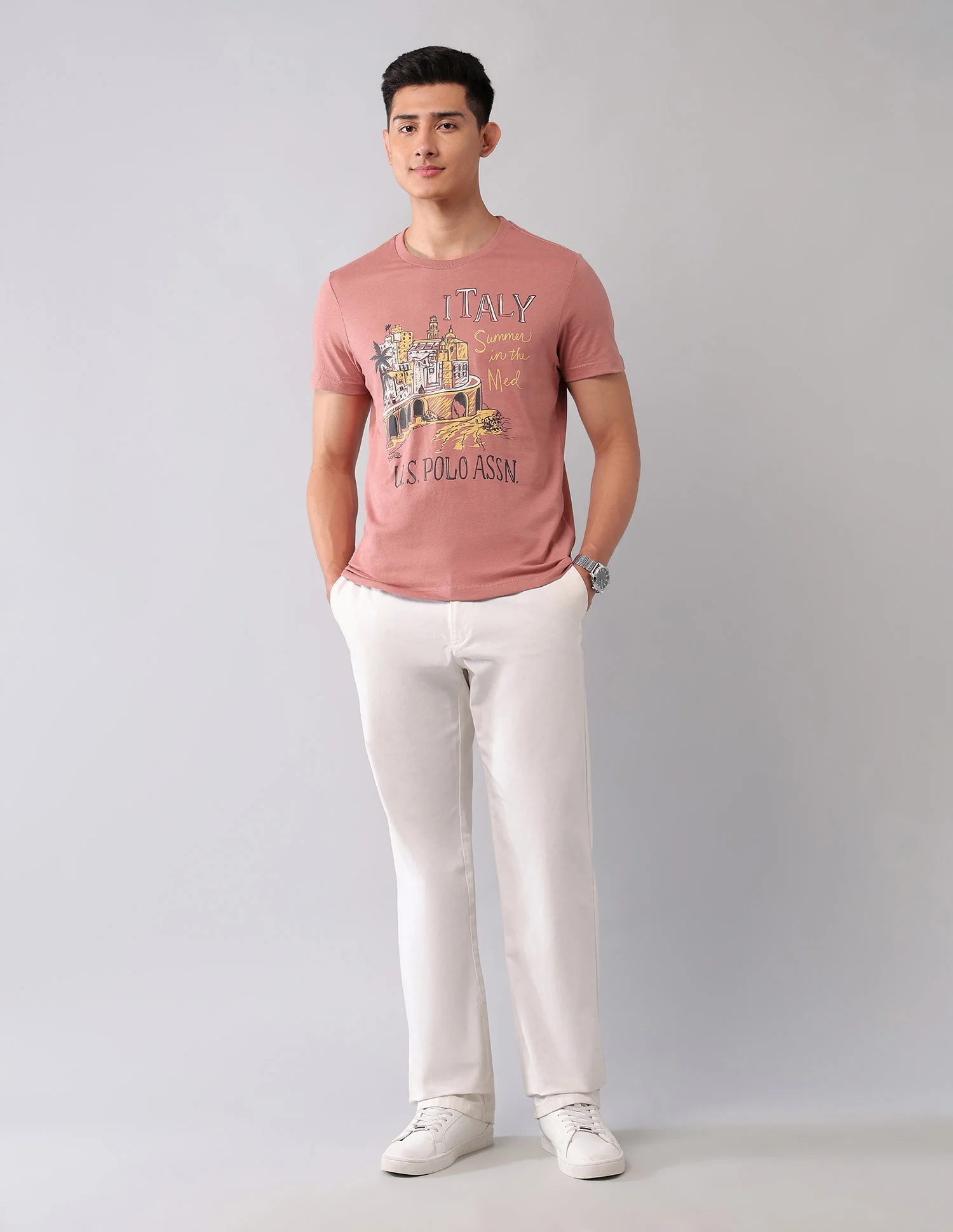 Muscle Fit Graphic Printed T-Shirt - Image 3
