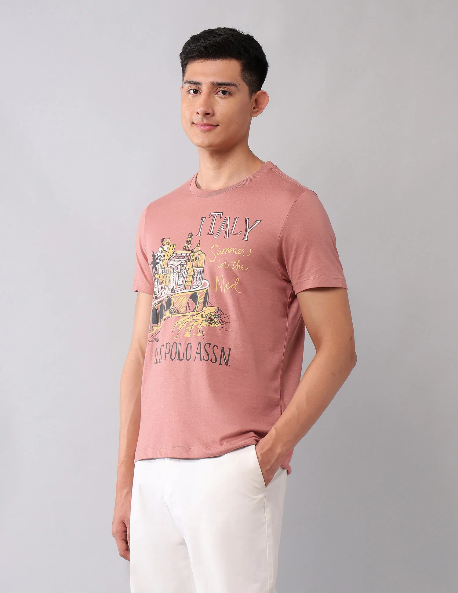 Muscle Fit Graphic Printed T-Shirt - Image 4