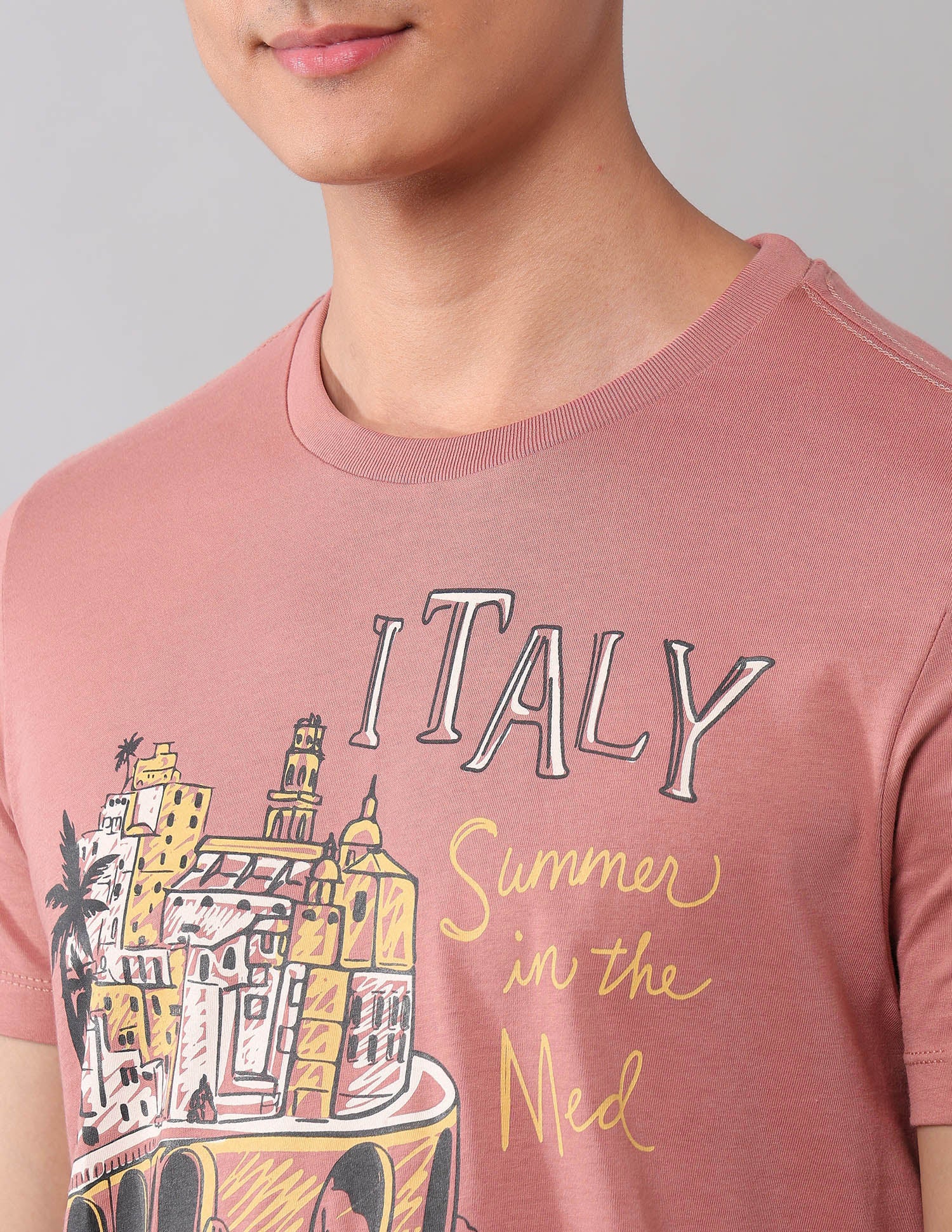 Muscle Fit Graphic Printed T-Shirt - Image 7