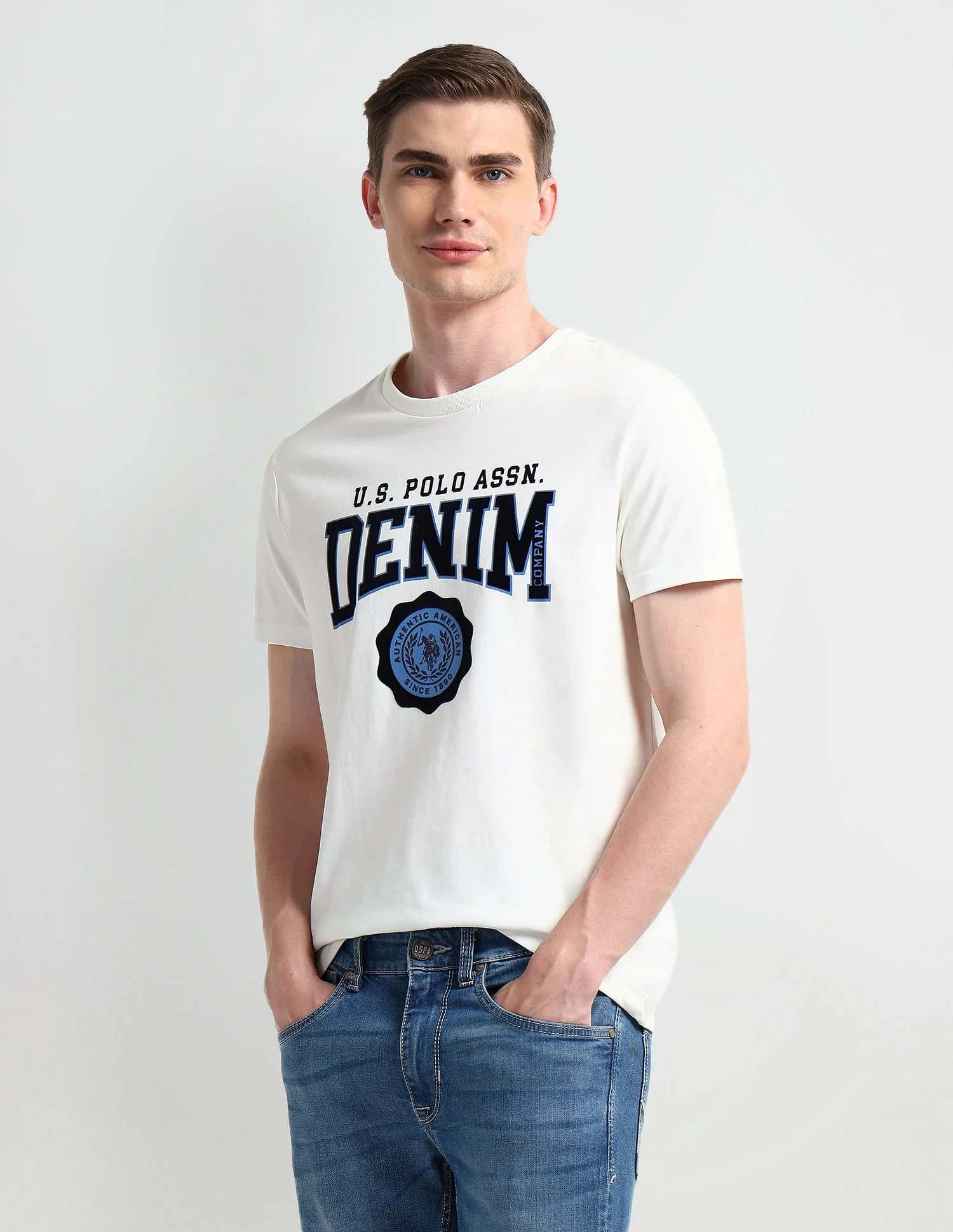 Muscle fit Logo Cotton T-Shirt