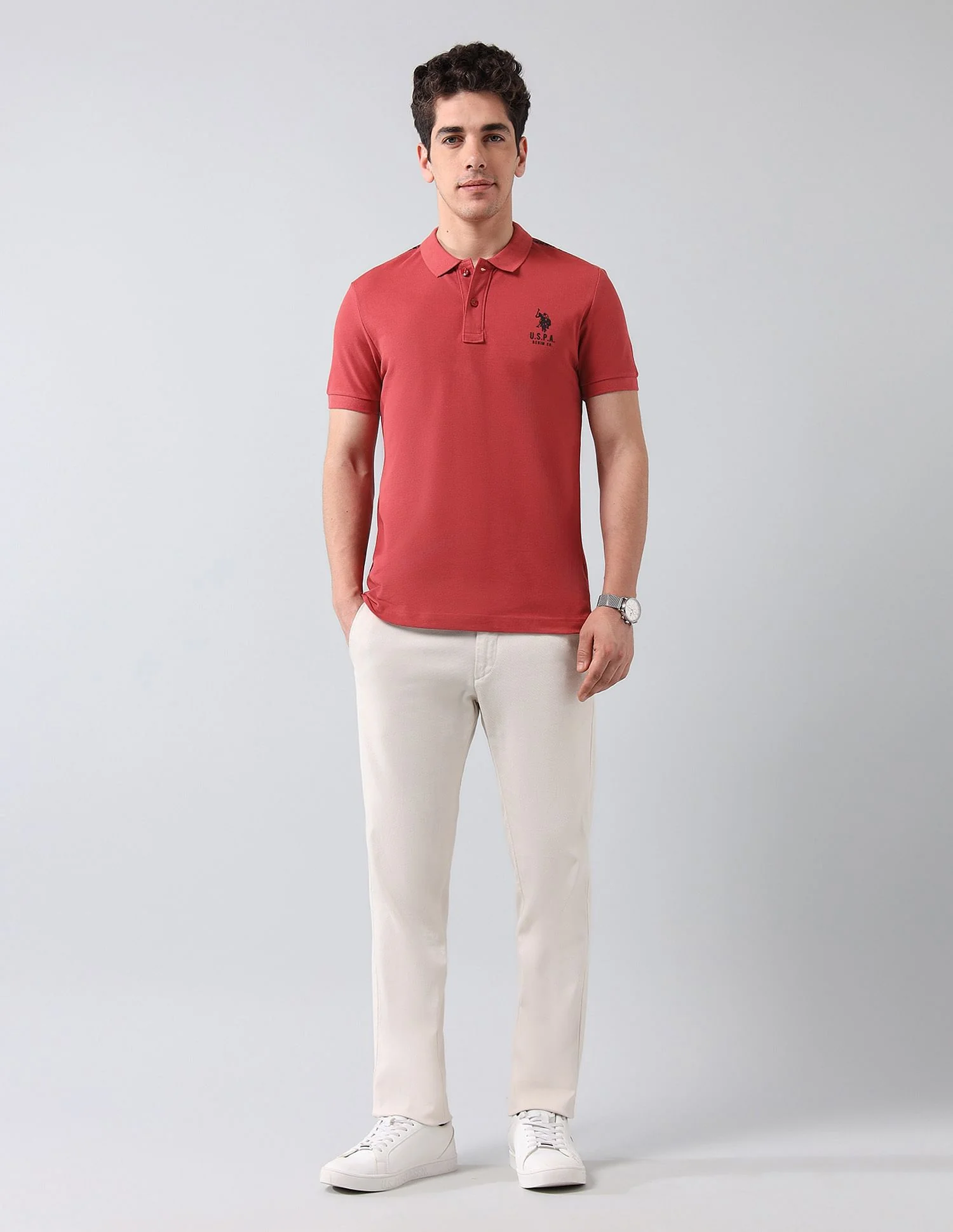 Muscle Fit Pure Cotton Polo Shirt - Image 3