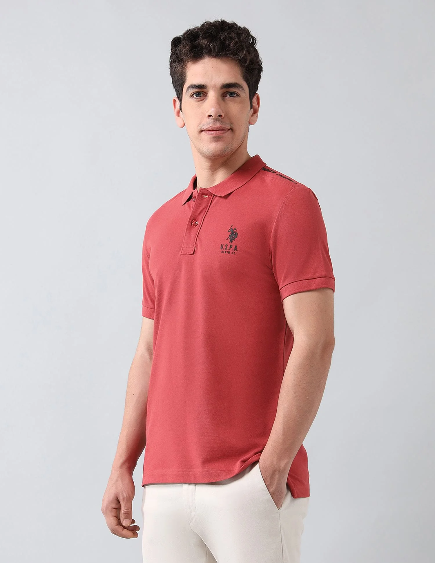 Muscle Fit Pure Cotton Polo Shirt - Image 4
