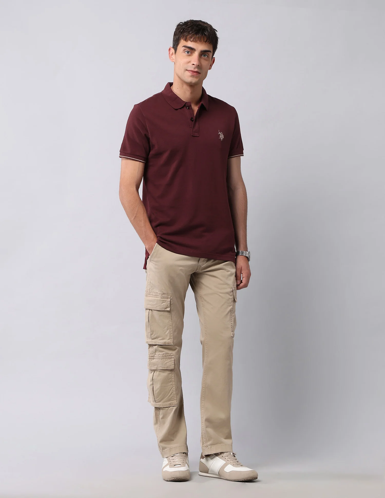 Muscle Fit Pure Cotton Polo Shirt - Image 3
