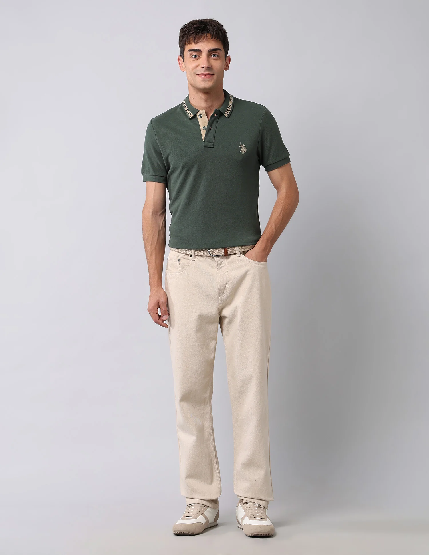 Muscle Fit Pure Cotton Polo Shirt - Image 3