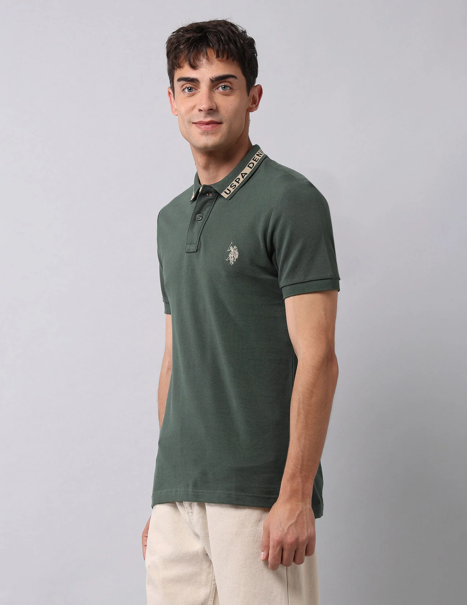 Muscle Fit Pure Cotton Polo Shirt - Image 4