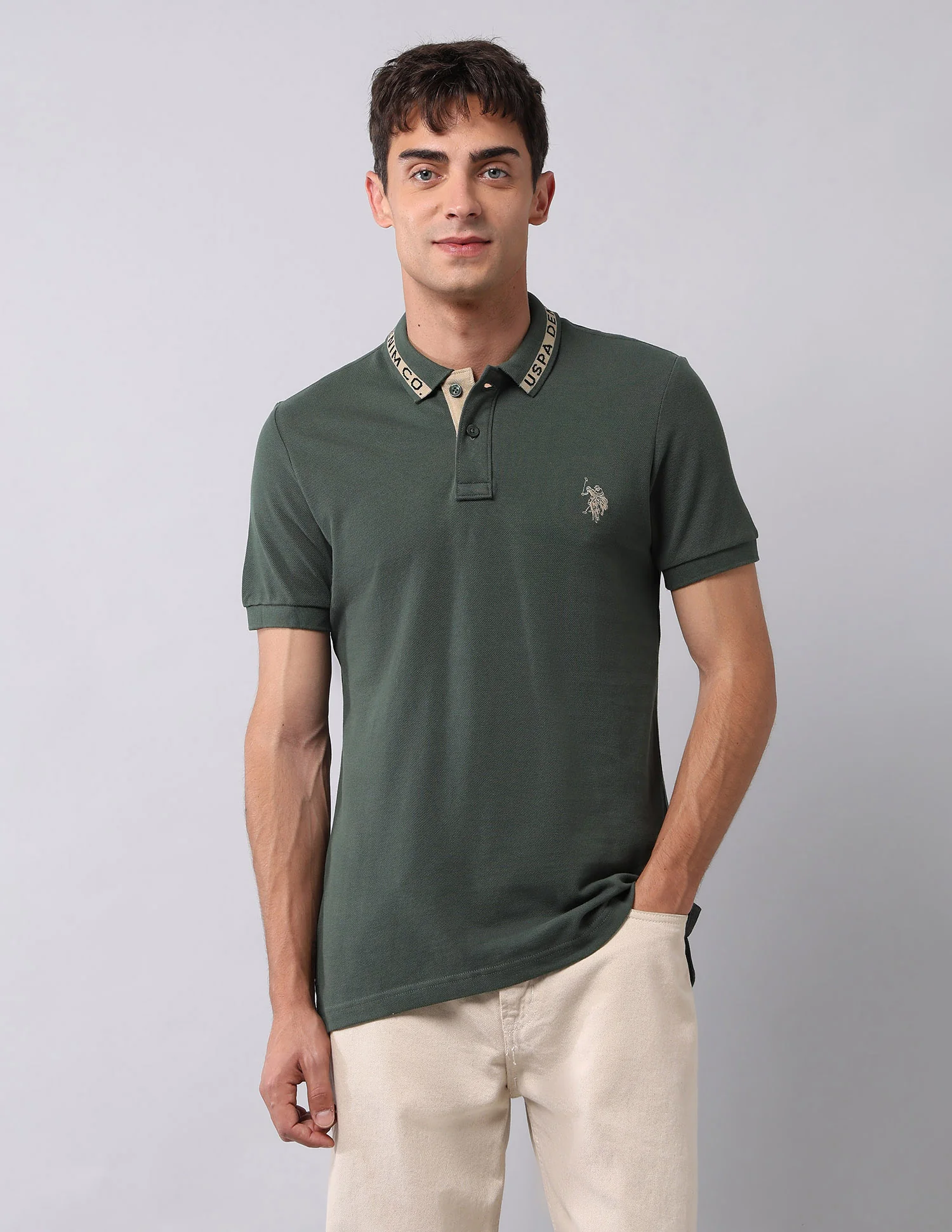 Muscle Fit Pure Cotton Polo Shirt - Image 6