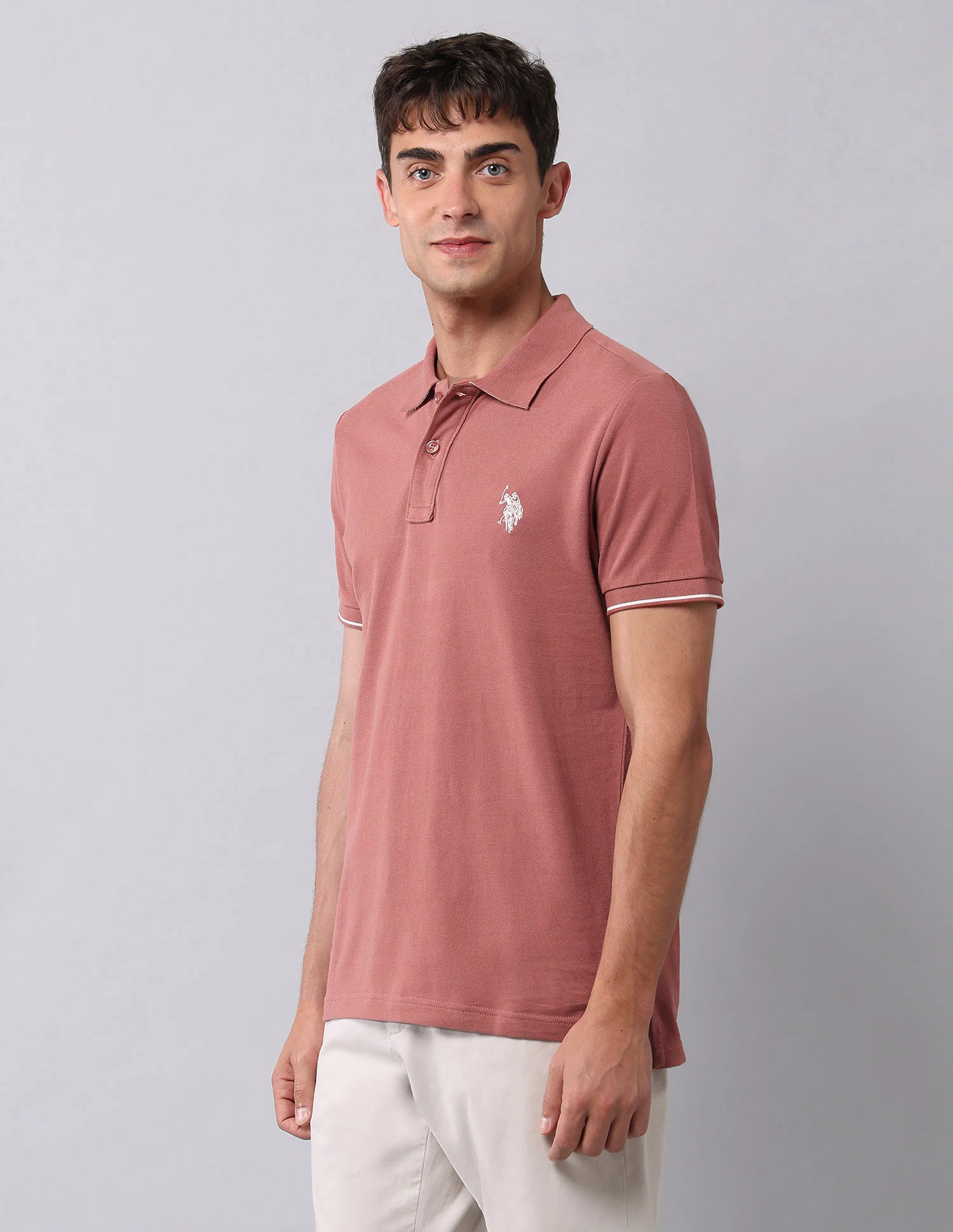 Muscle Fit Pure Cotton Polo Shirt - Image 4