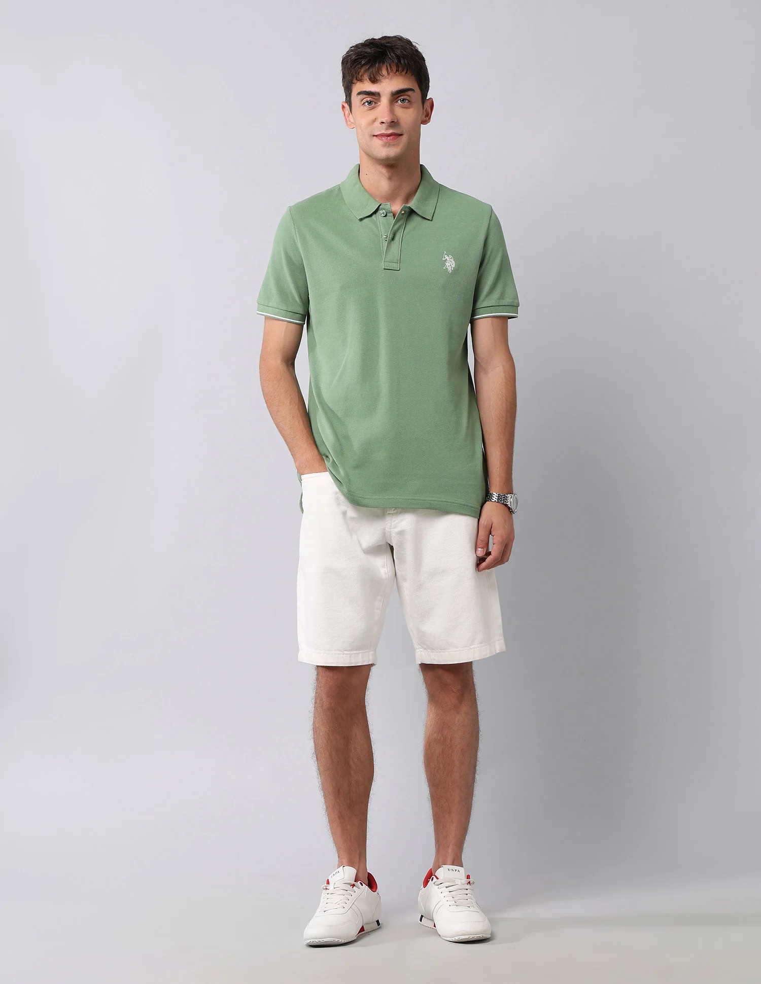 Muscle Fit Pure Cotton Polo Shirt - Image 3