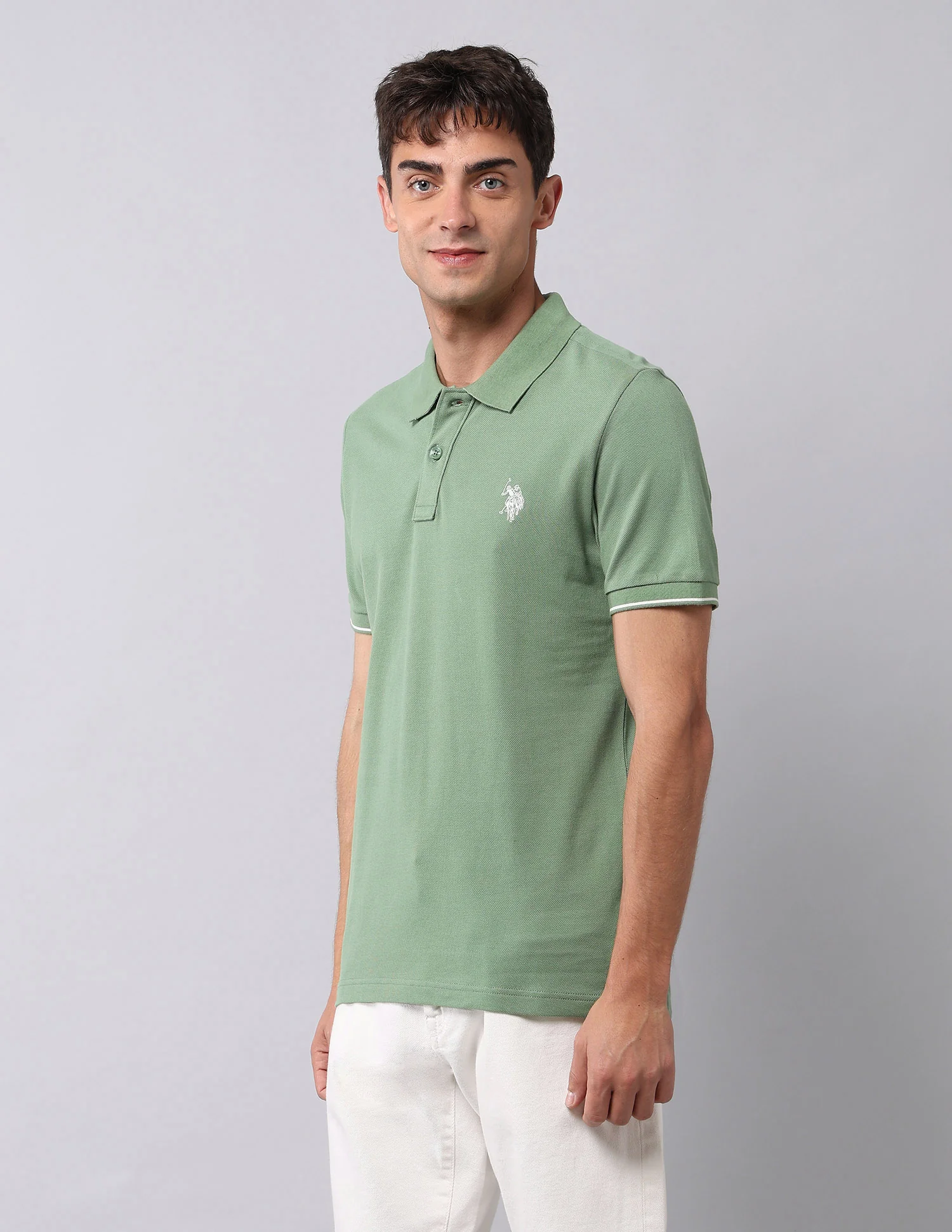 Muscle Fit Pure Cotton Polo Shirt - Image 4