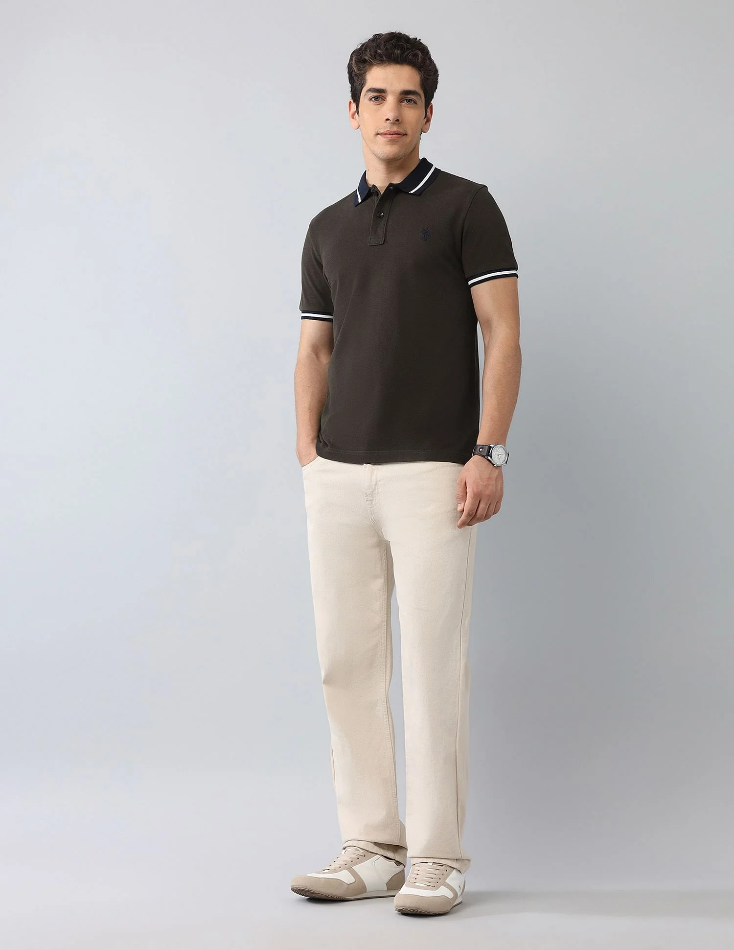 Muscle Fit Solid Polo Shirt - Image 3