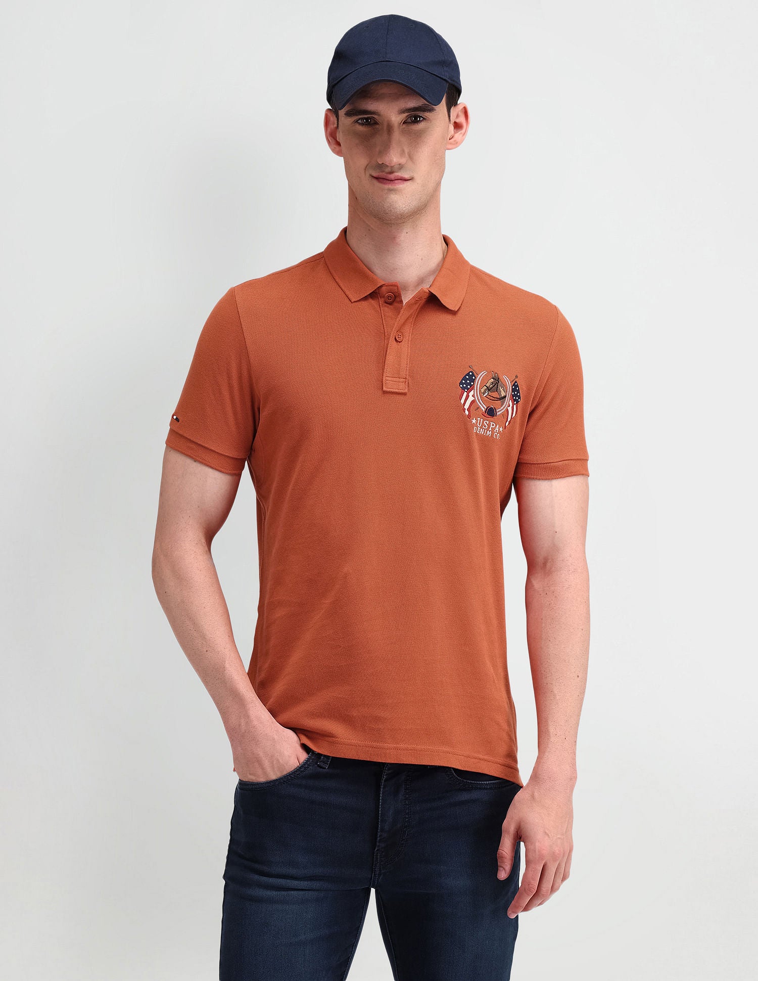 Muscle Fit Solid Polo Shirt