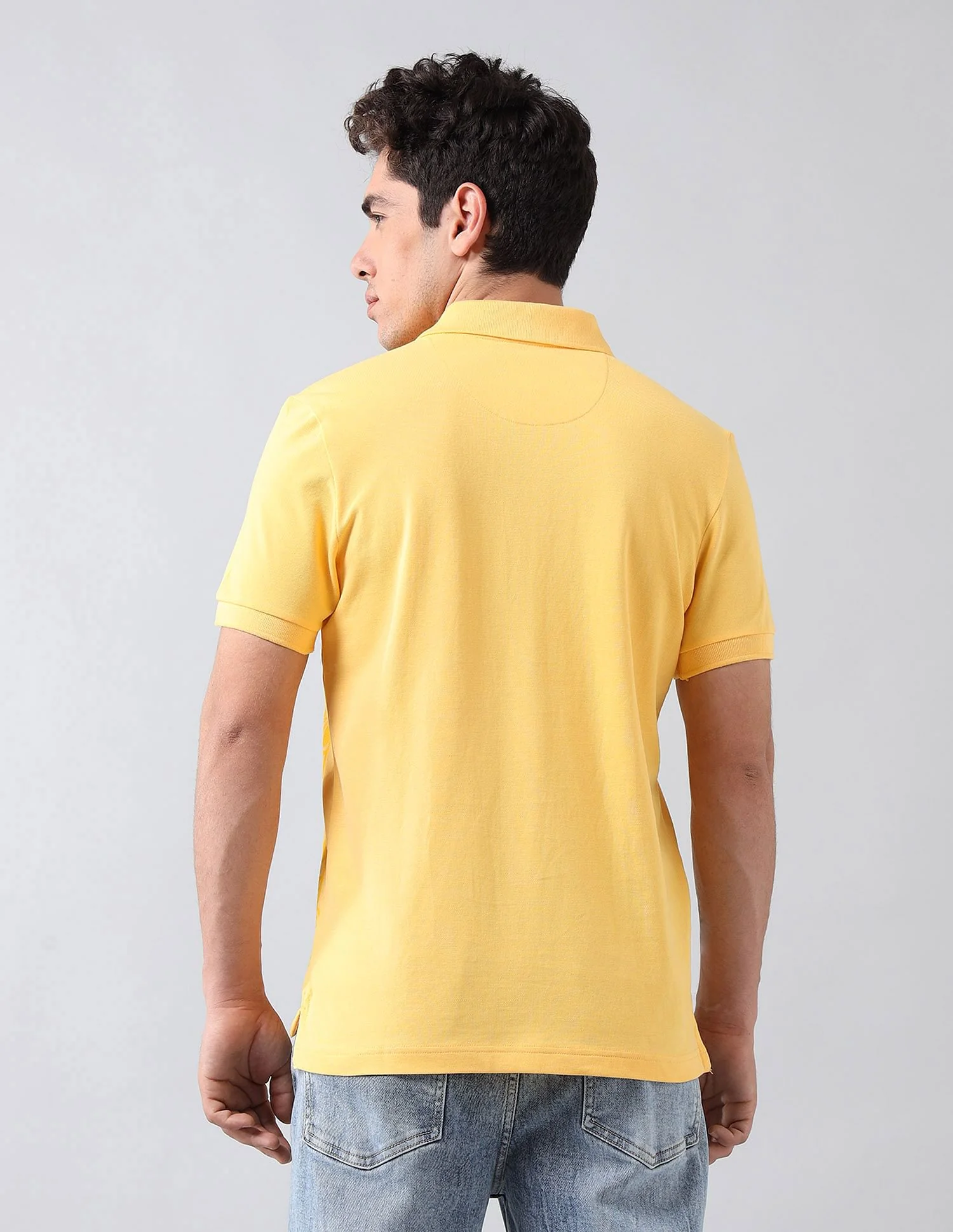 Muscle Fit Tonal Brand Printed Polo Shirt - Image 5