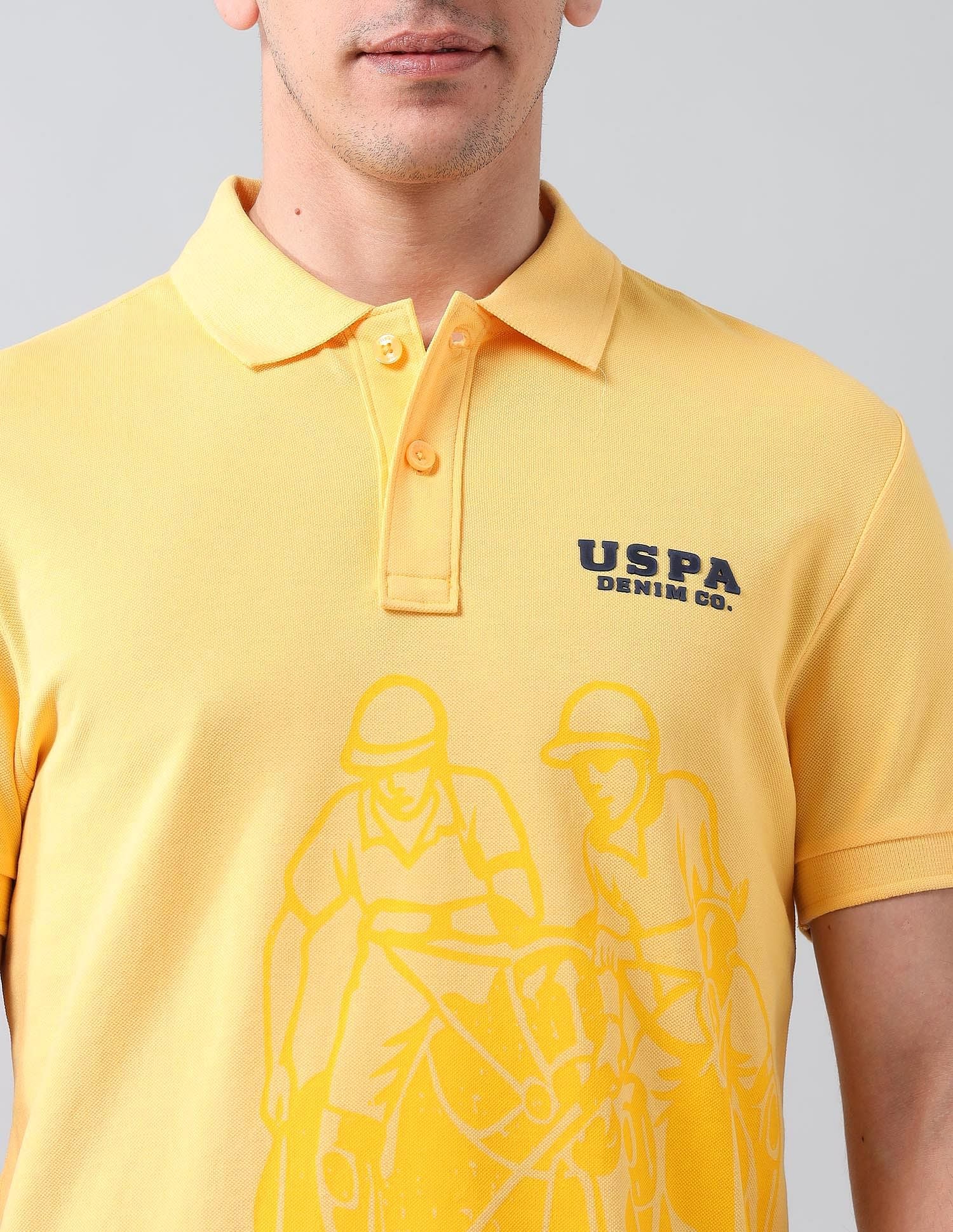 Muscle Fit Tonal Brand Printed Polo Shirt - Image 7