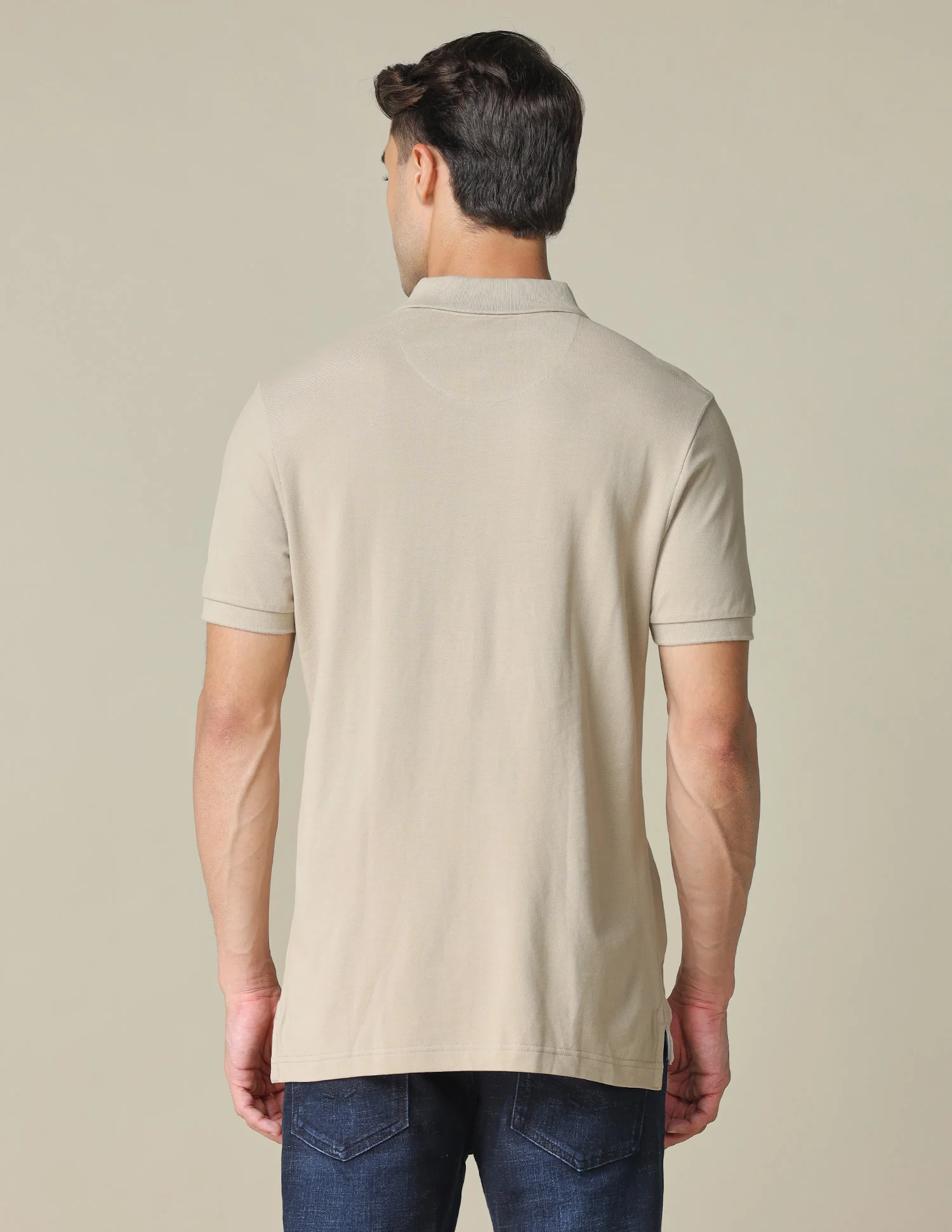 Muscle Fit Typographic Printed Polo Shirt - Image 5
