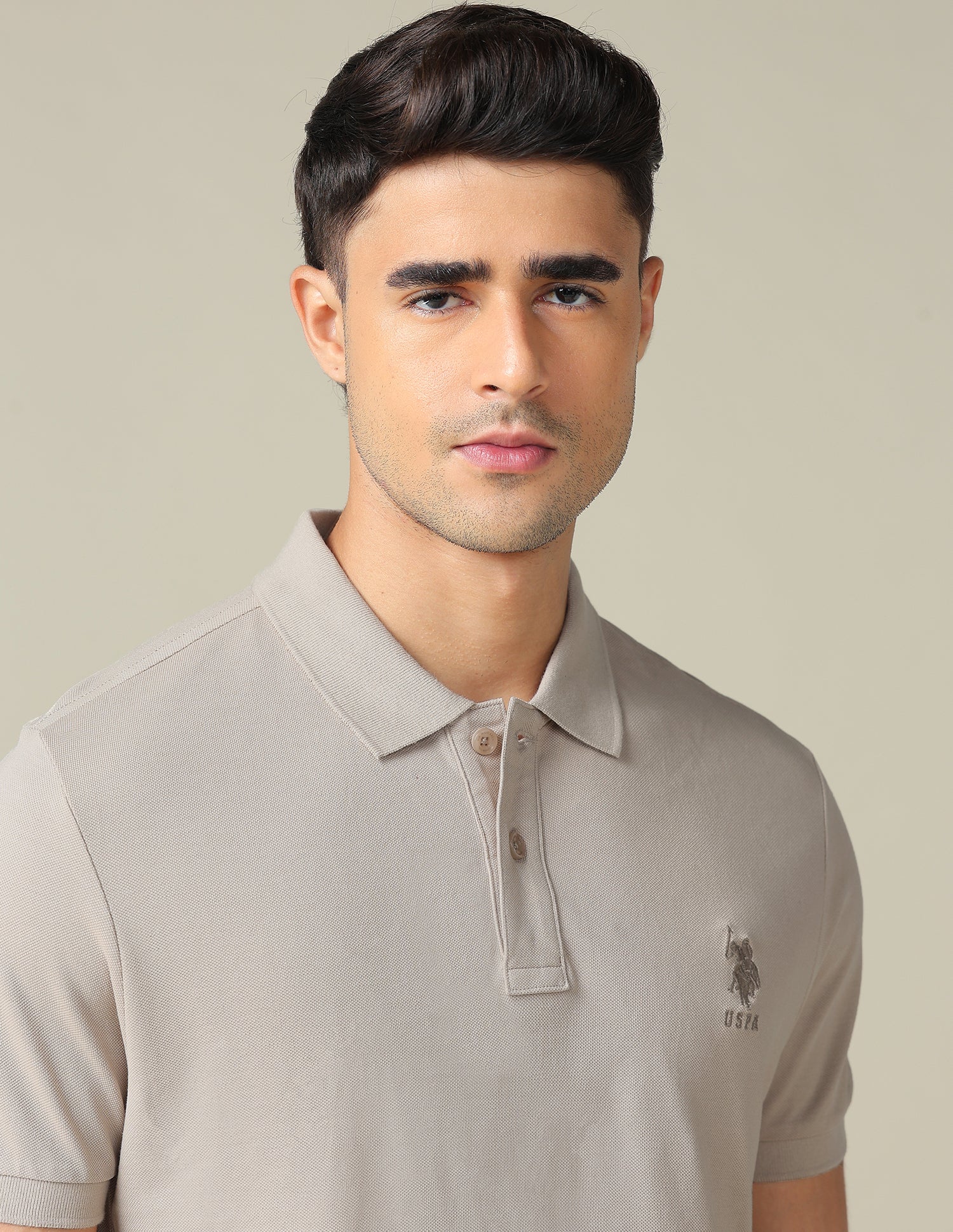 Muscle Fit Typographic Printed Polo Shirt - Image 7