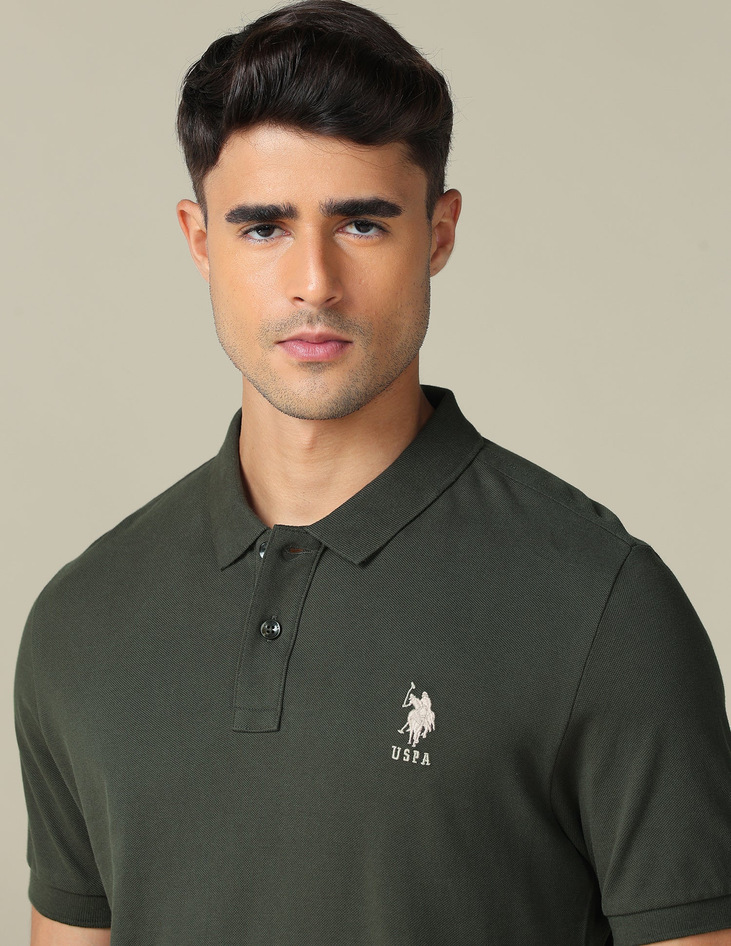 Muscle Fit Typographic Printed Polo Shirt - Image 7