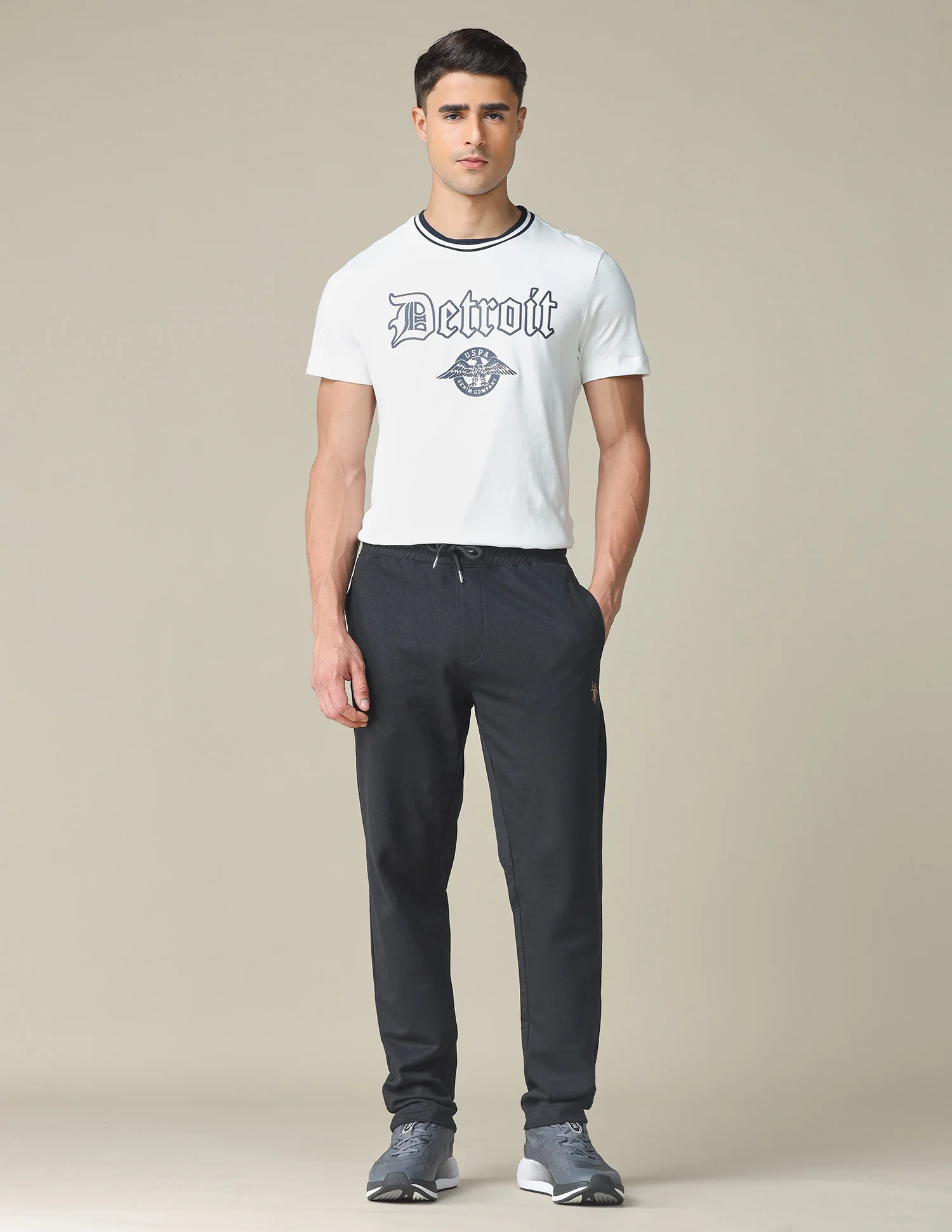 Muscle Fit Typographic Printed T-Shirt - Image 3