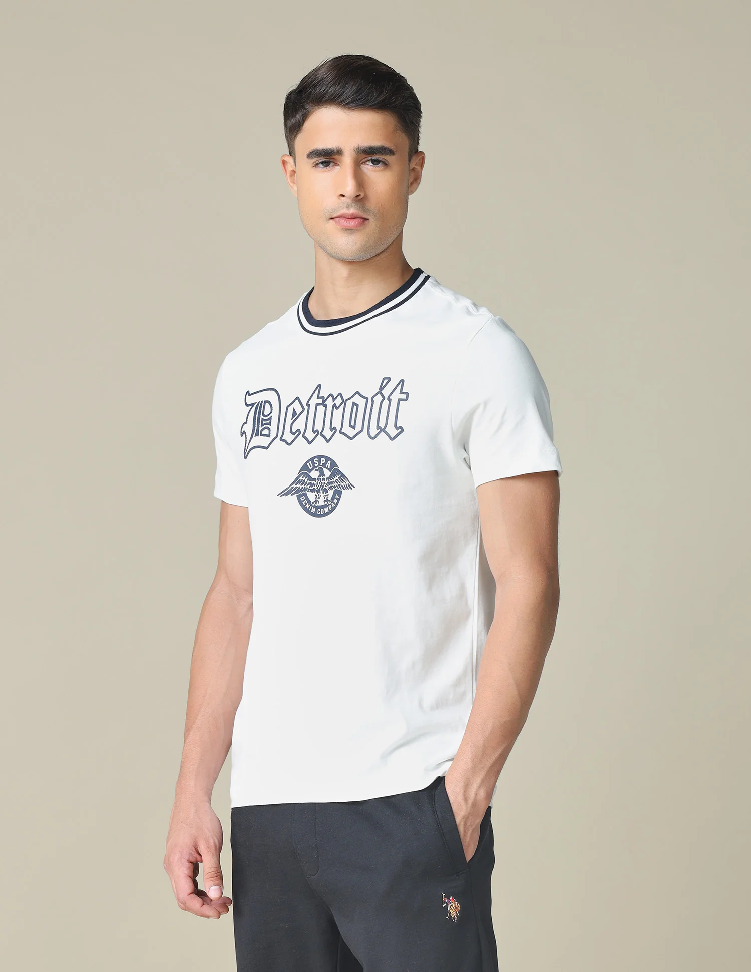 Muscle Fit Typographic Printed T-Shirt - Image 4