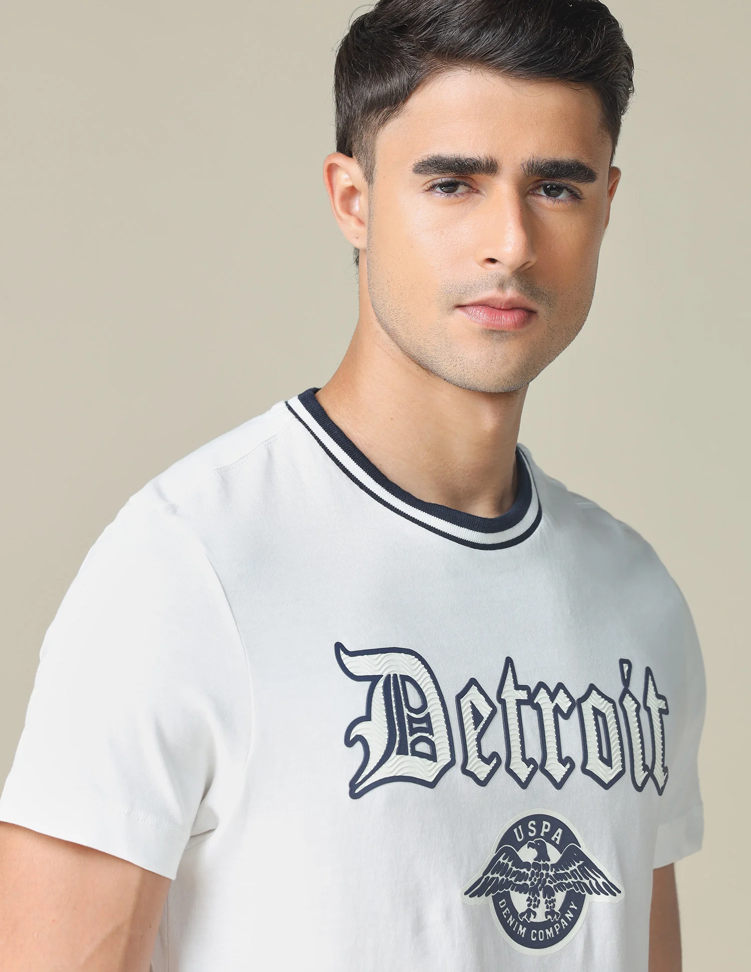 Muscle Fit Typographic Printed T-Shirt - Image 7