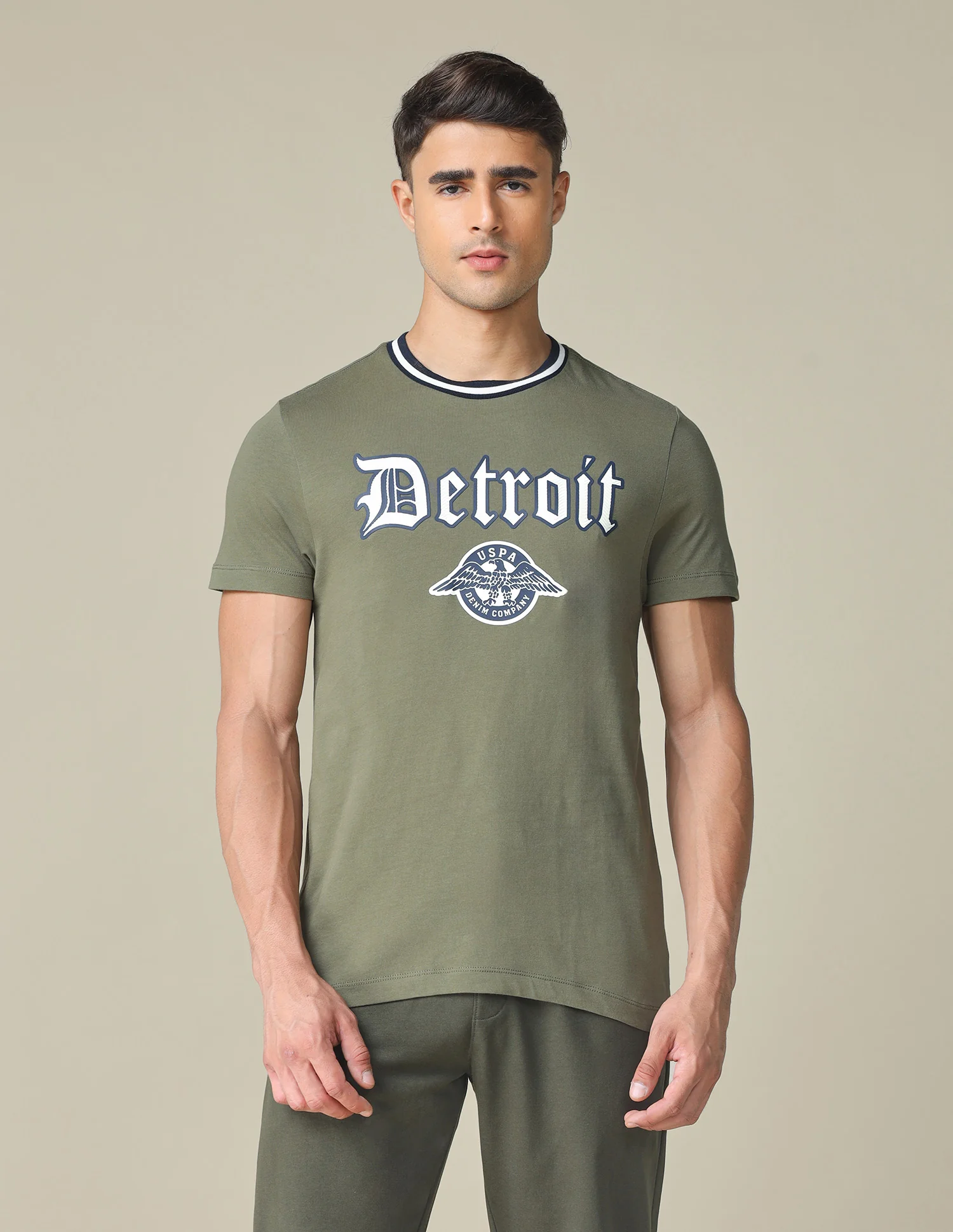 Muscle Fit Typographic Printed T-Shirt - Image 5