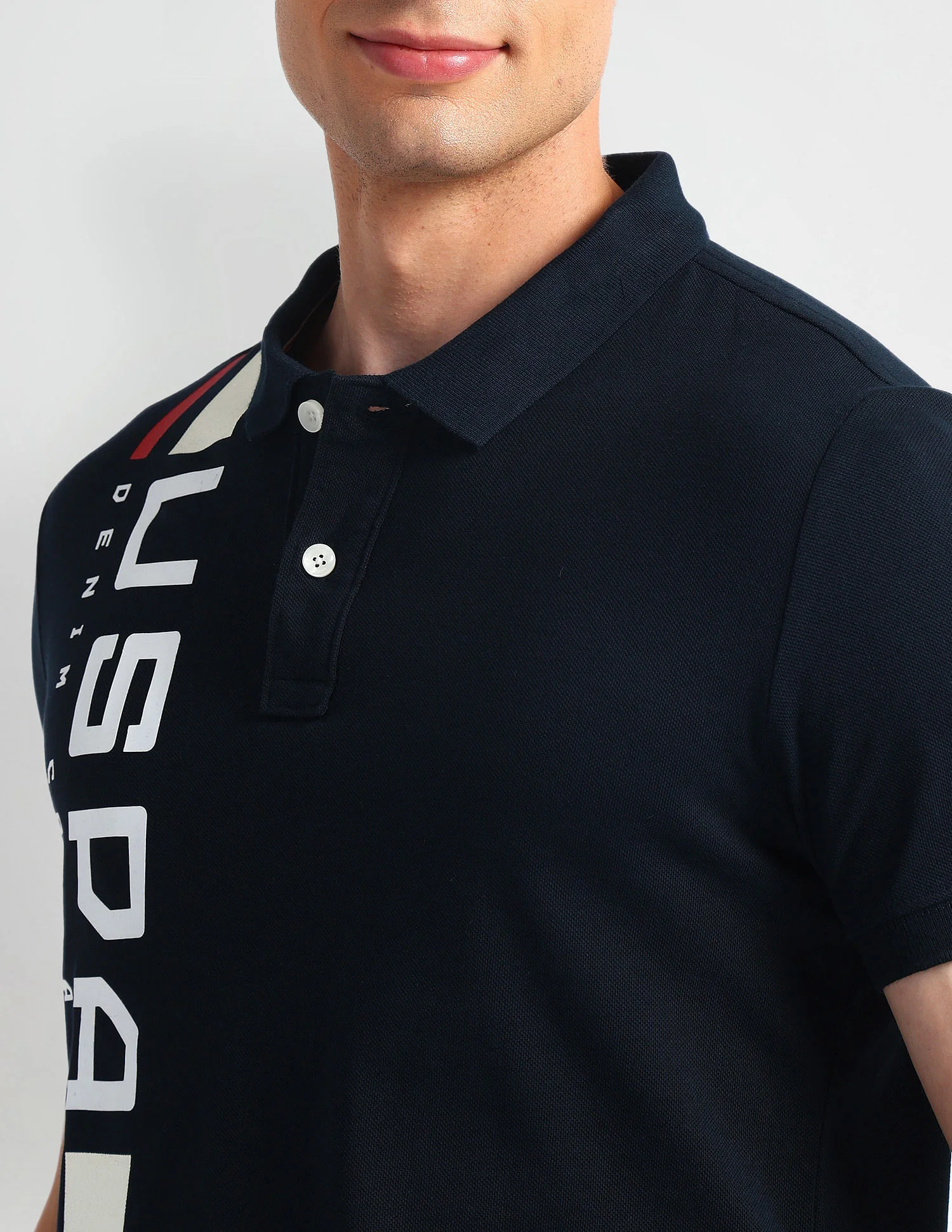 Muscle Fit Typography Polo Shirt - Image 7