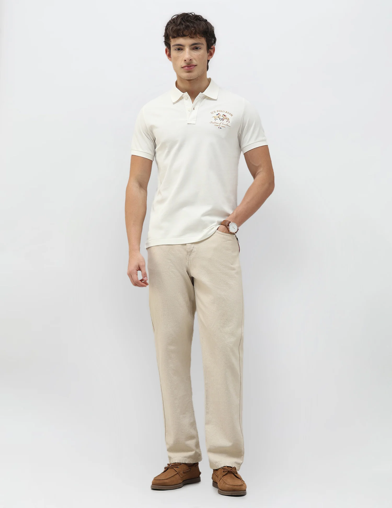 New Port Marina Brand Embroidered Polo Shirt - Image 3