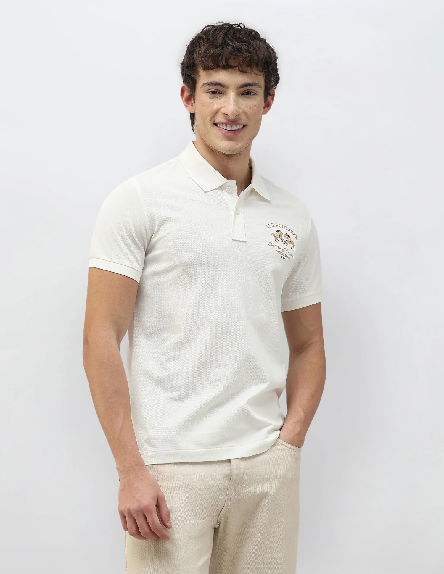 New Port Marina Brand Embroidered Polo Shirt - Image 4