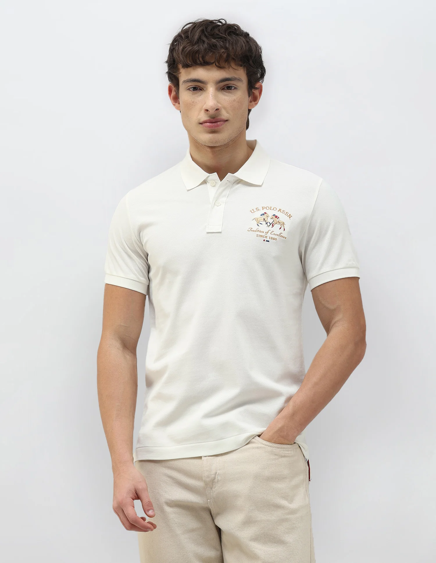 New Port Marina Brand Embroidered Polo Shirt - Image 6